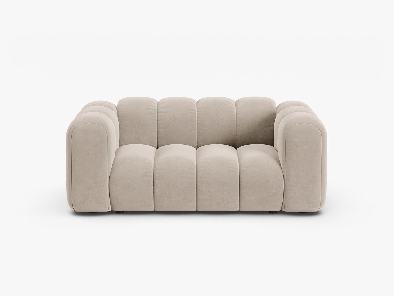 Micadoni Sofa Lupine 2-Sitzer kleine Version Samt Salvador Beige