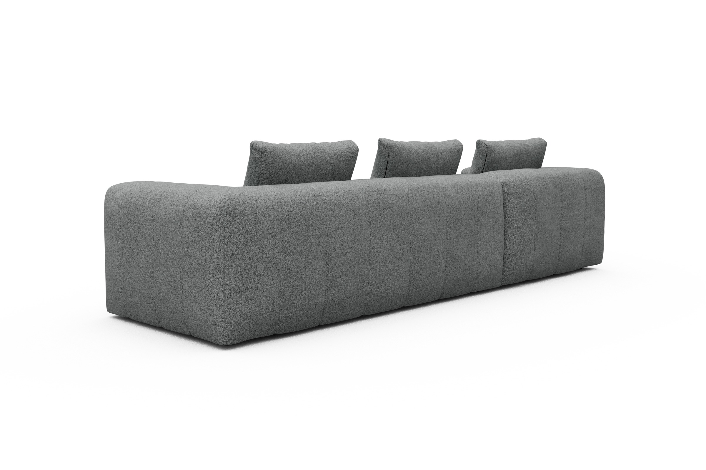 Ecksofa Hugo 2,5-Sitzer Armlehne rechts mit Chaiselongue Aivi-Gravet-Grey