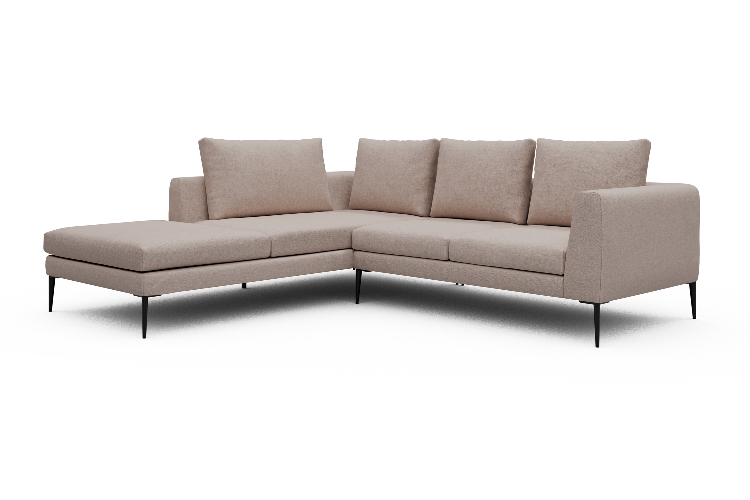 Ecksofa Paul Relax-Ecke links mit 2-Sitzer Weda-Sand