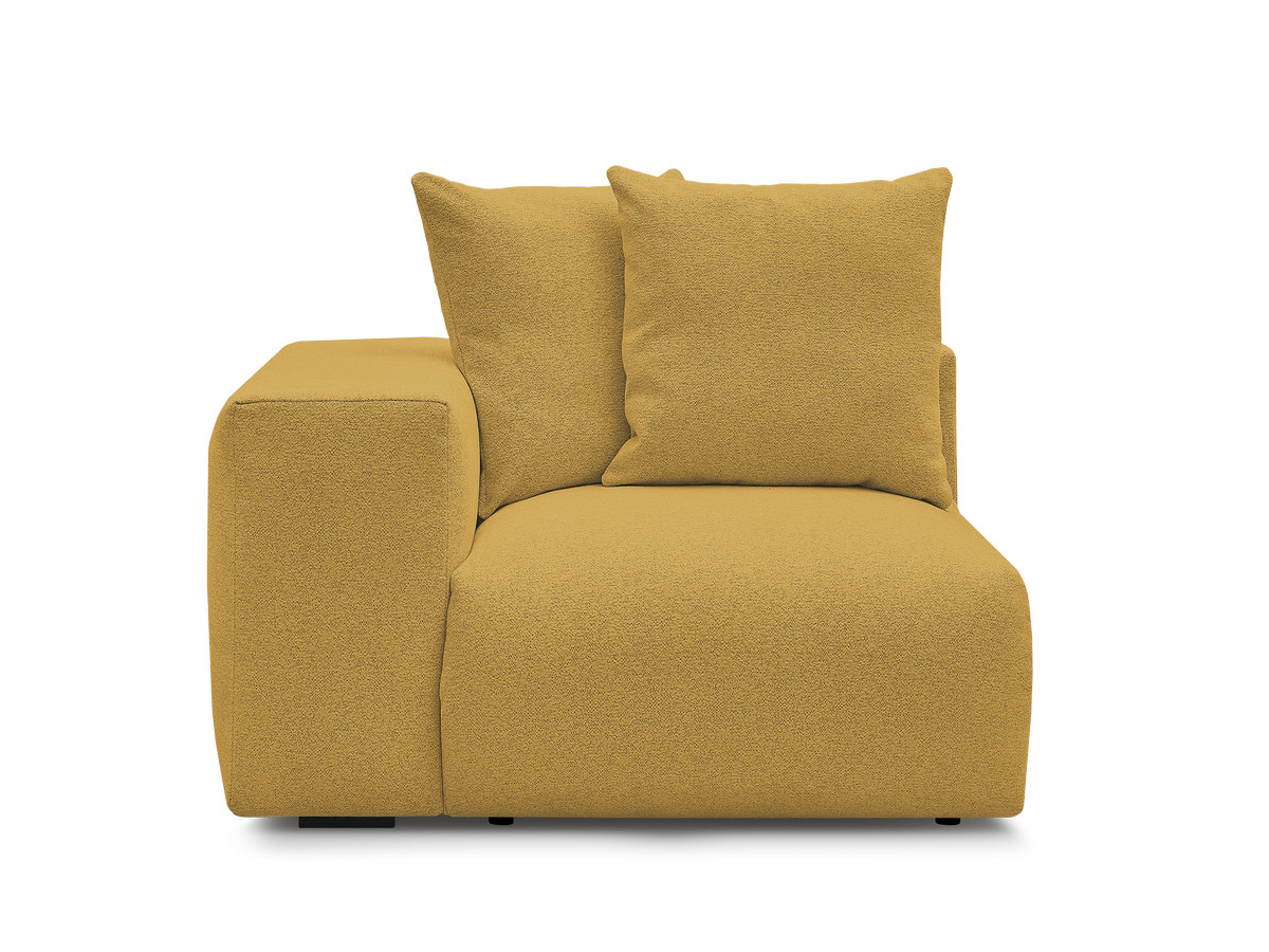 Bobochic Voltaire Sofamodul 1-Sitzer 130 × 100 cm Melange-Stoff Gelb Ecke links