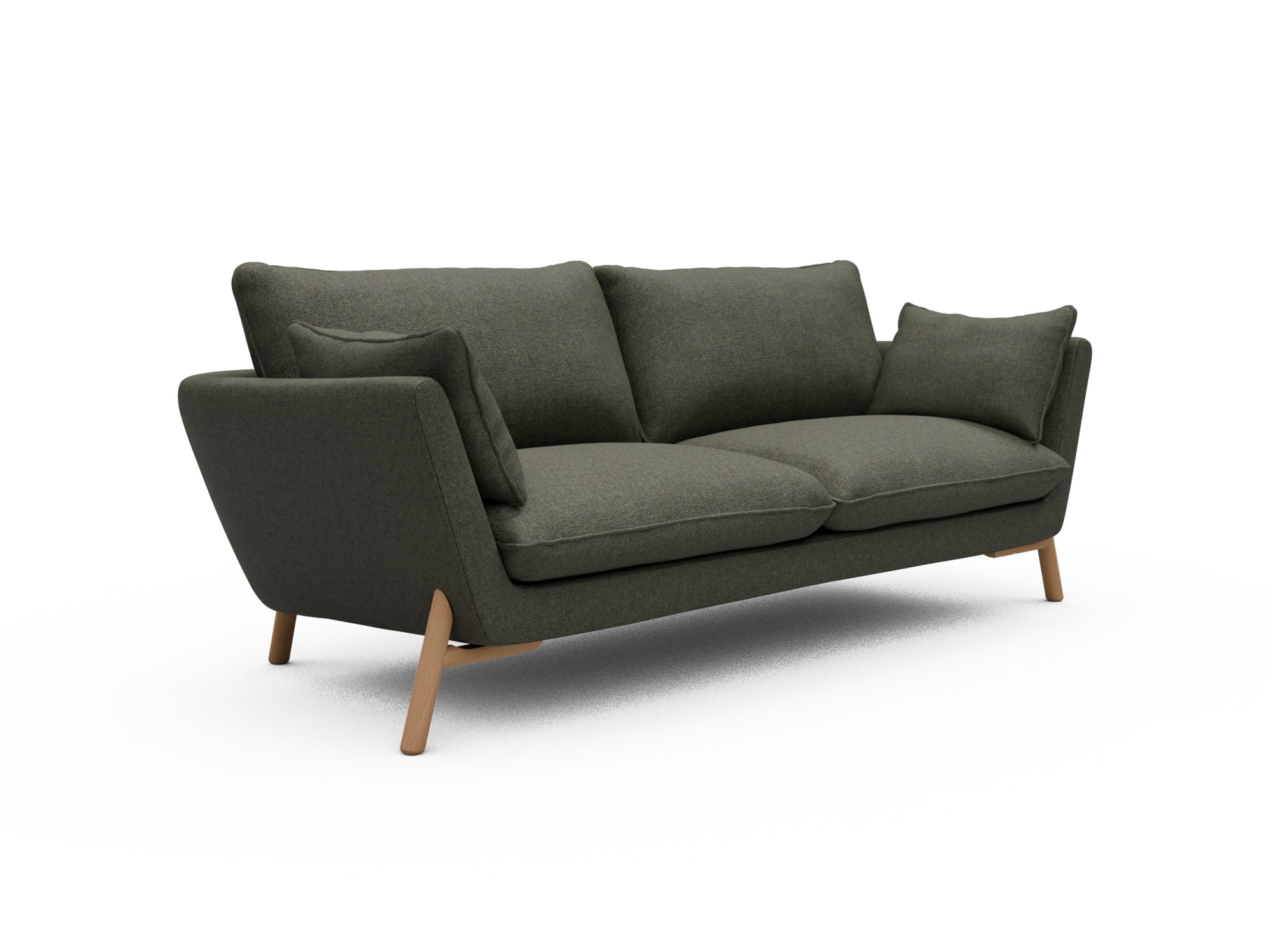 Skandi Home Sofa Emil 3-Sitzer Beinfarbe Eiche Natur Sama-Winter-Moss moebelfaktor