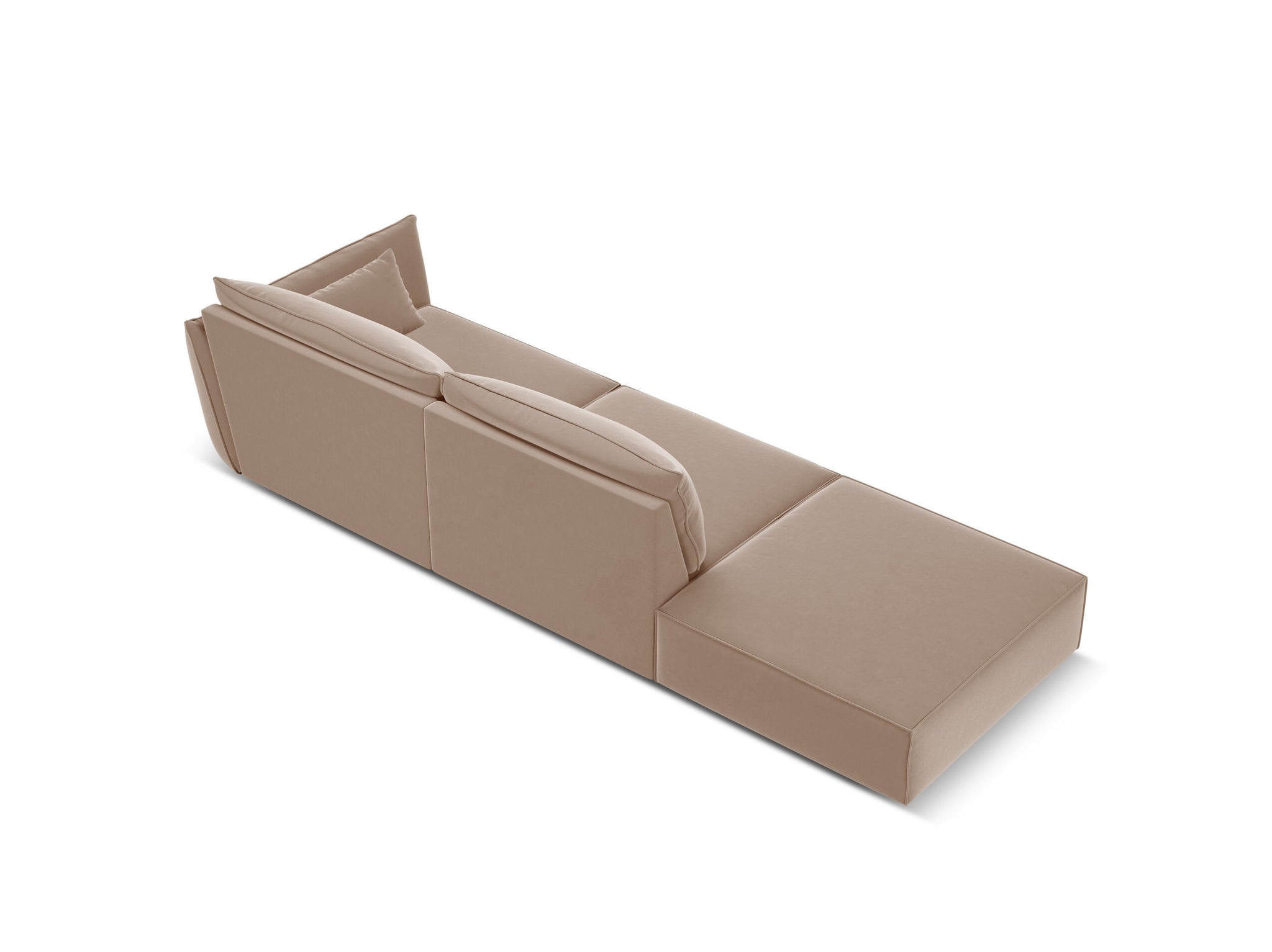 Micadoni Sofa Kaelle 4-Sitzer Links Samt Beige