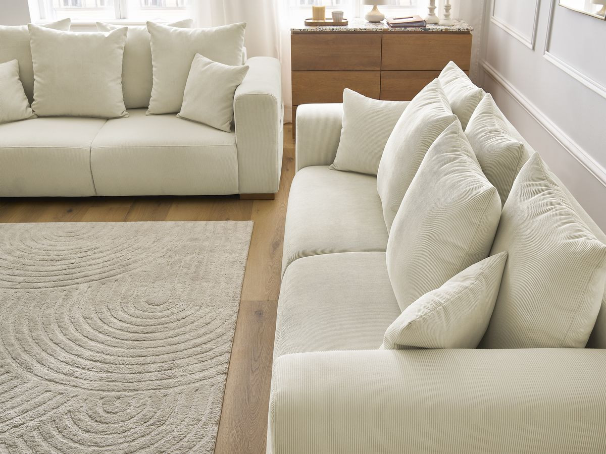Bobochic Sidonie Sofa 5-Sitzer Cordsamt Beige