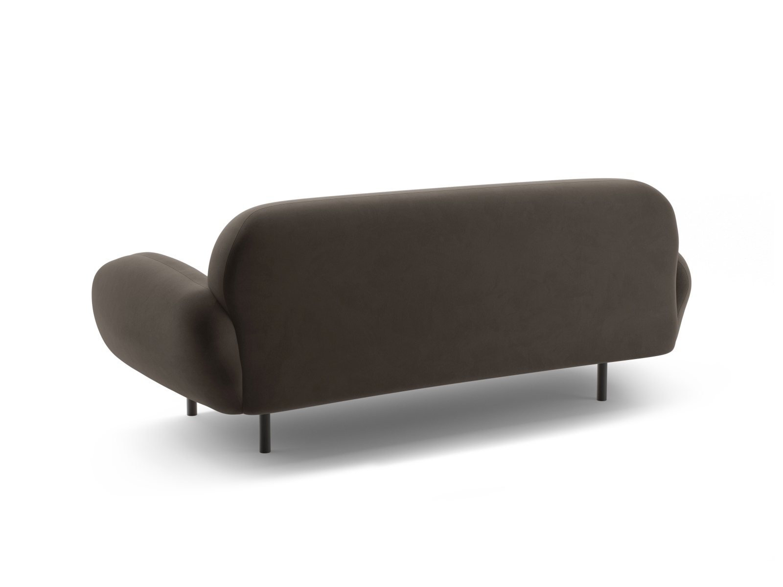 Micadoni Sofa Poppy 2-Sitzer große Version Samt Casino Ebenholz