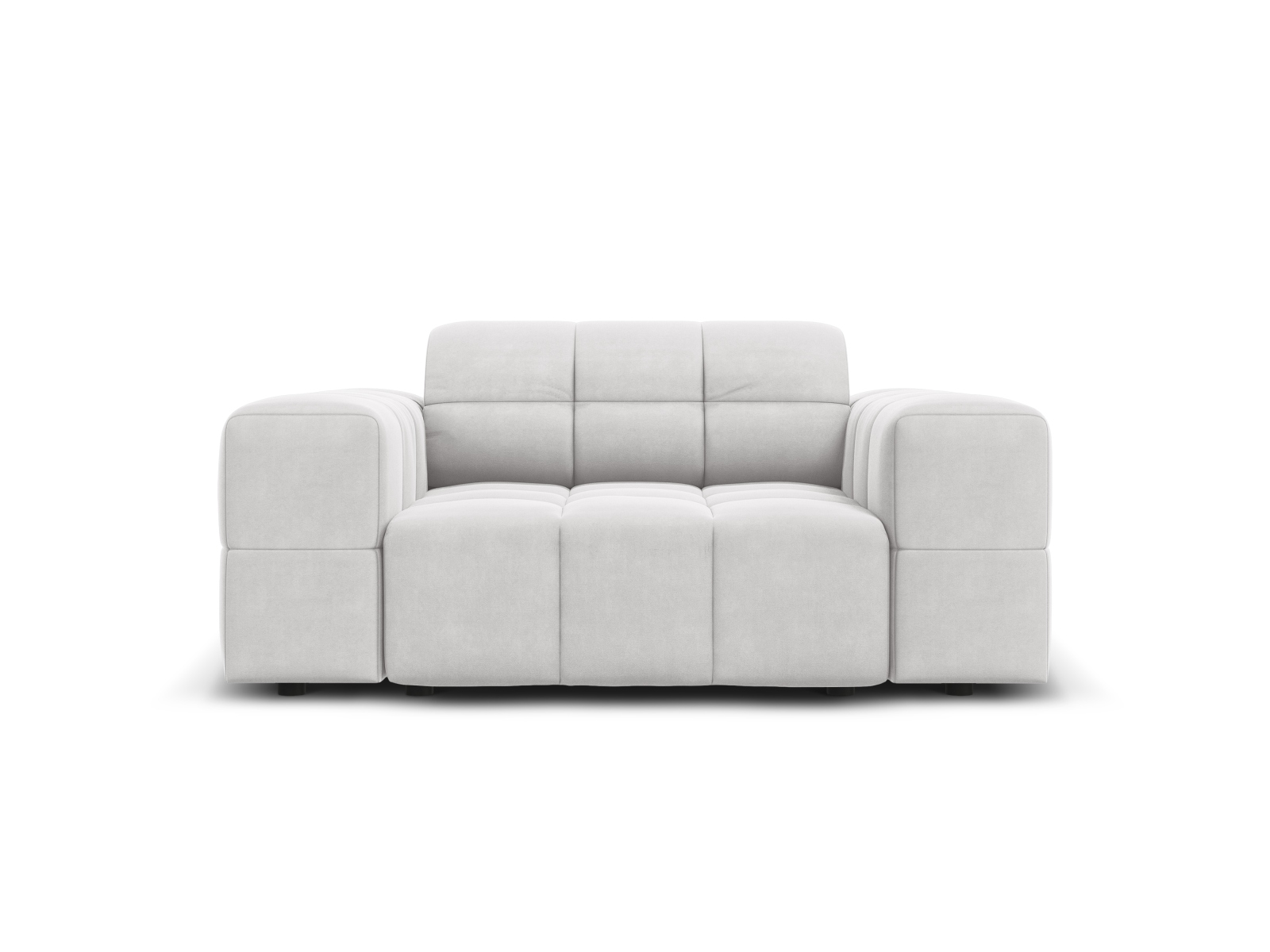 Cosmopolitan Design Sessel Chicago Samt Bluvel Silber