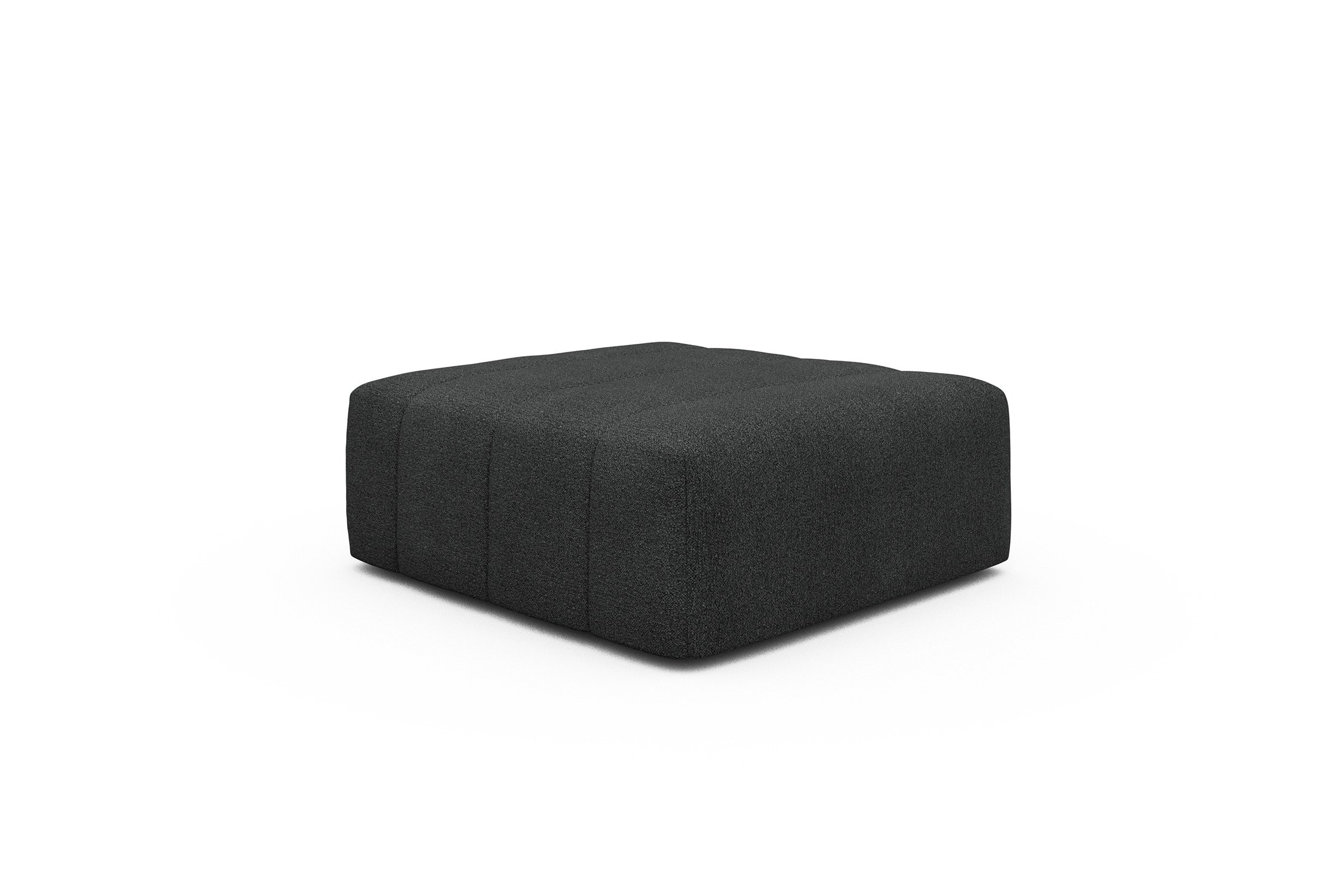 Sitzhocker Hugo Ottomane Boucle-Charcoal