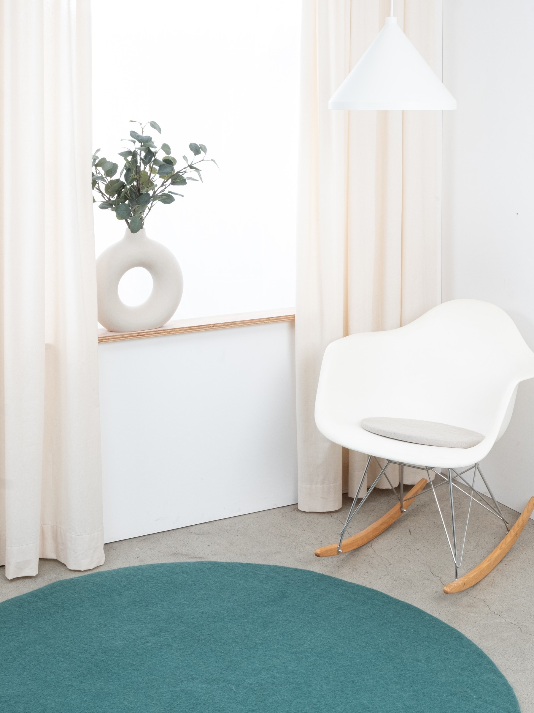 myfelt Aven Filz-Sitzauflage Hellgrau Ø 36 cm