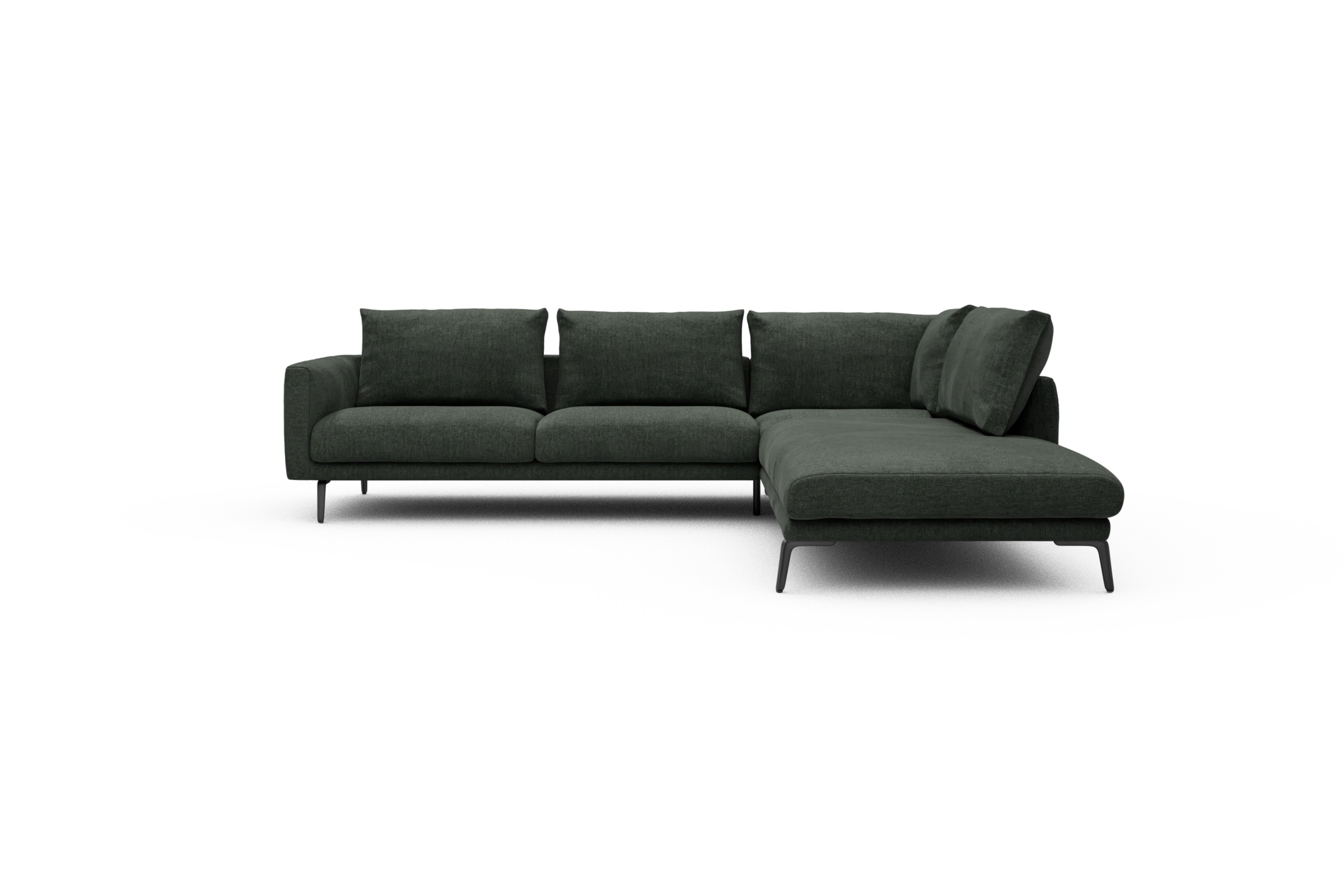 Skandi Home Ecksofa Karl Relax-Ecke rechts mit 2,5-Sitzer Aivi-Pine-Green moebelfaktor