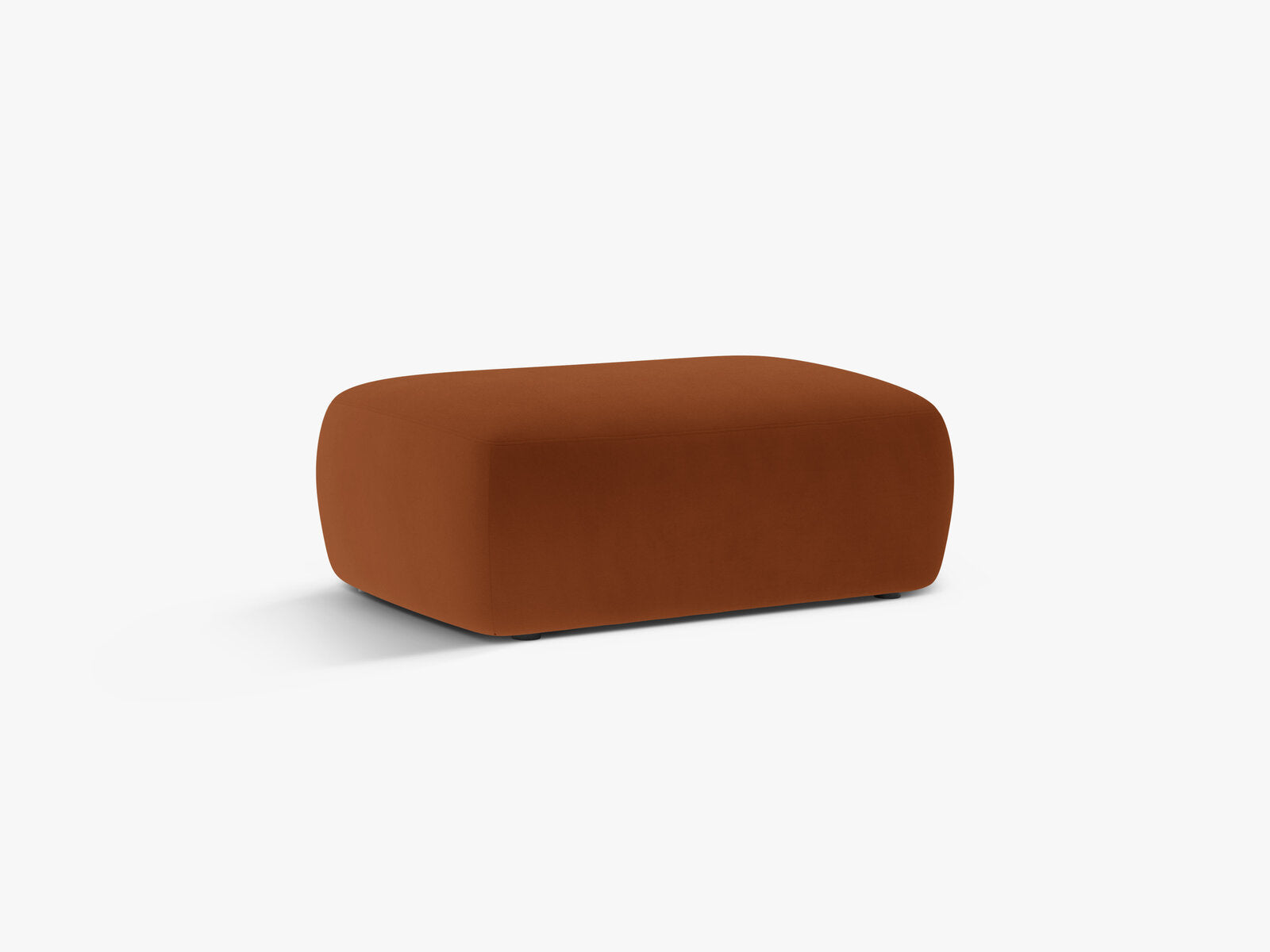 Micadoni Hocker Kate 1-Sitzer Samt Terrakotta