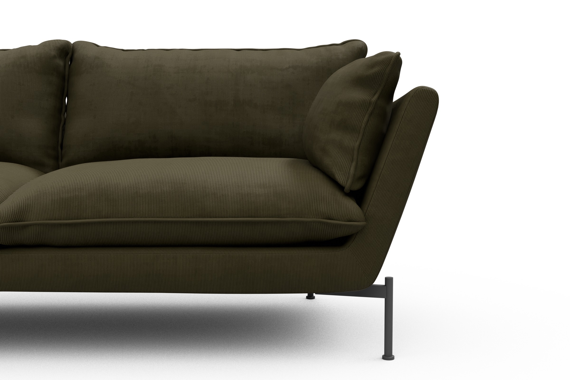 Sofa Anton PREMIUM 2-Sitzer Cordufine-Pine-Green