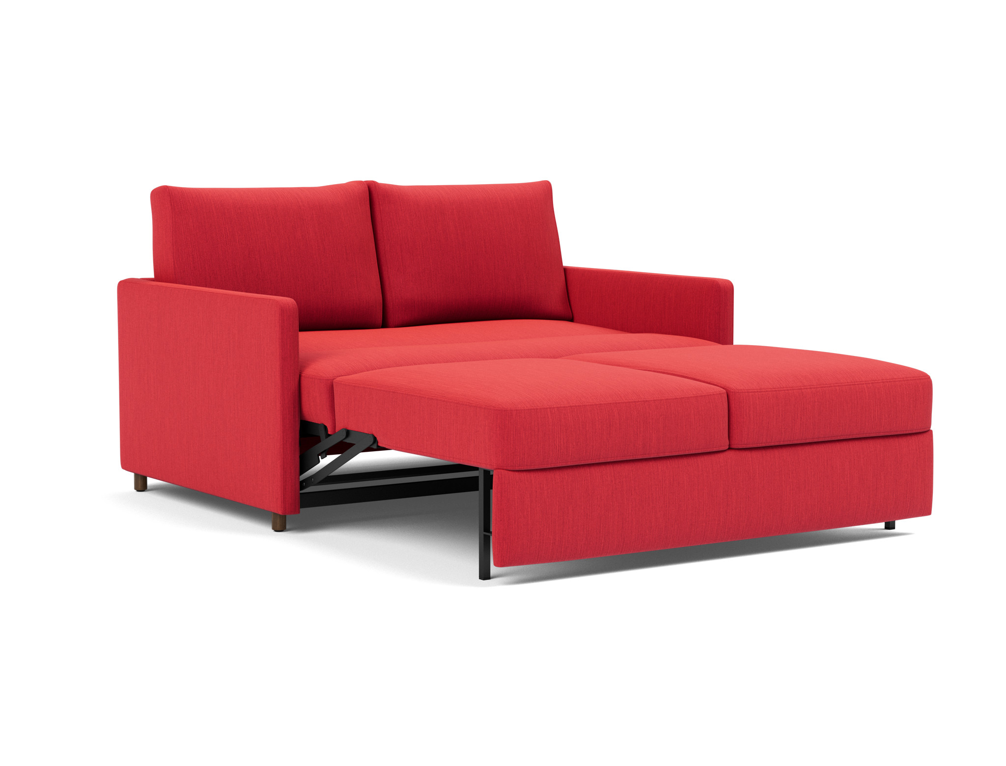 Schlafsofa Neah mit Slim-Armlehnen 140 Flachgewebe Elegance 511-Red