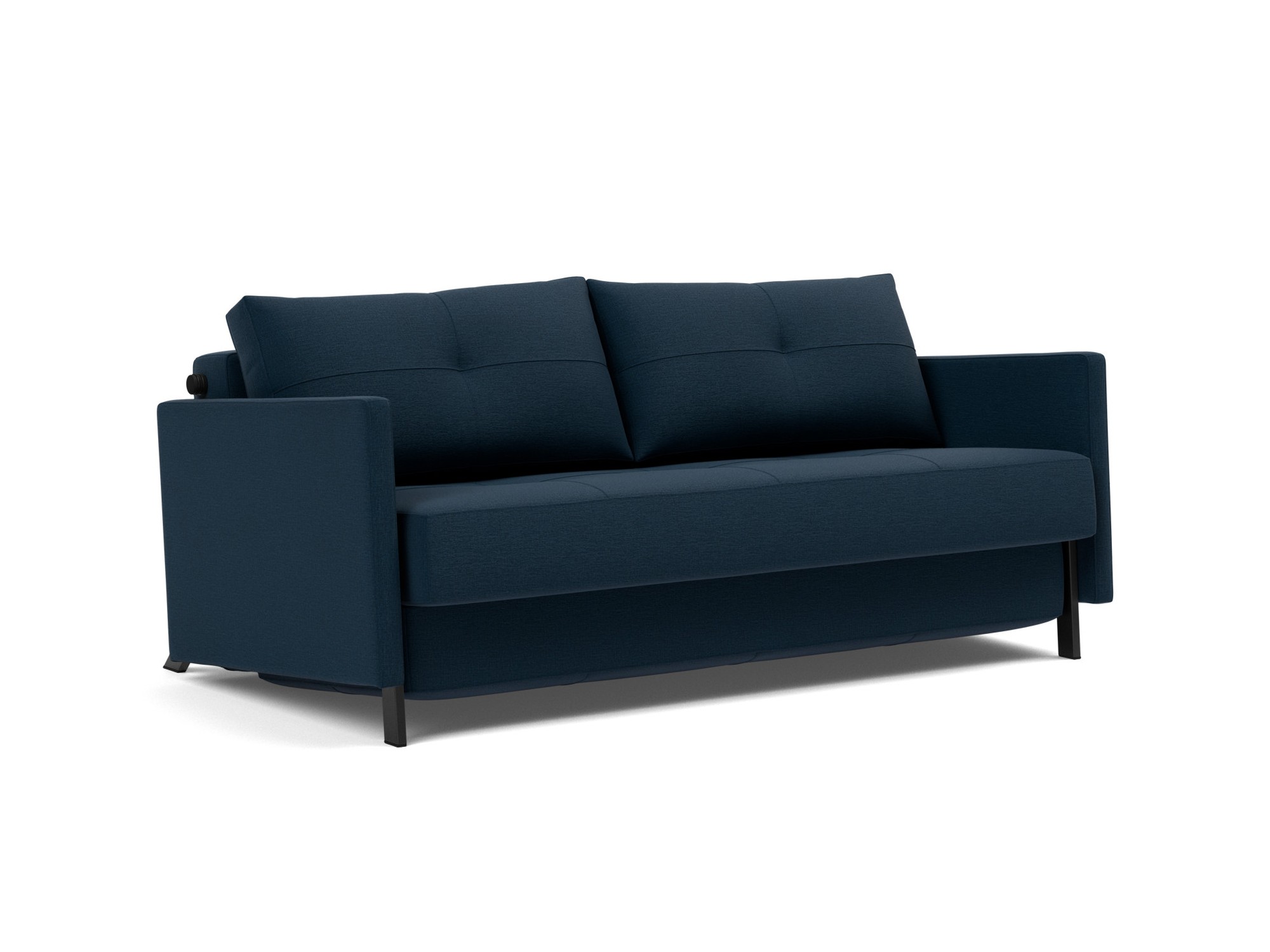 Schlafsofa Cubed mit Armlehnen 160 Flachgewebe Mixed Dance 528-Blue