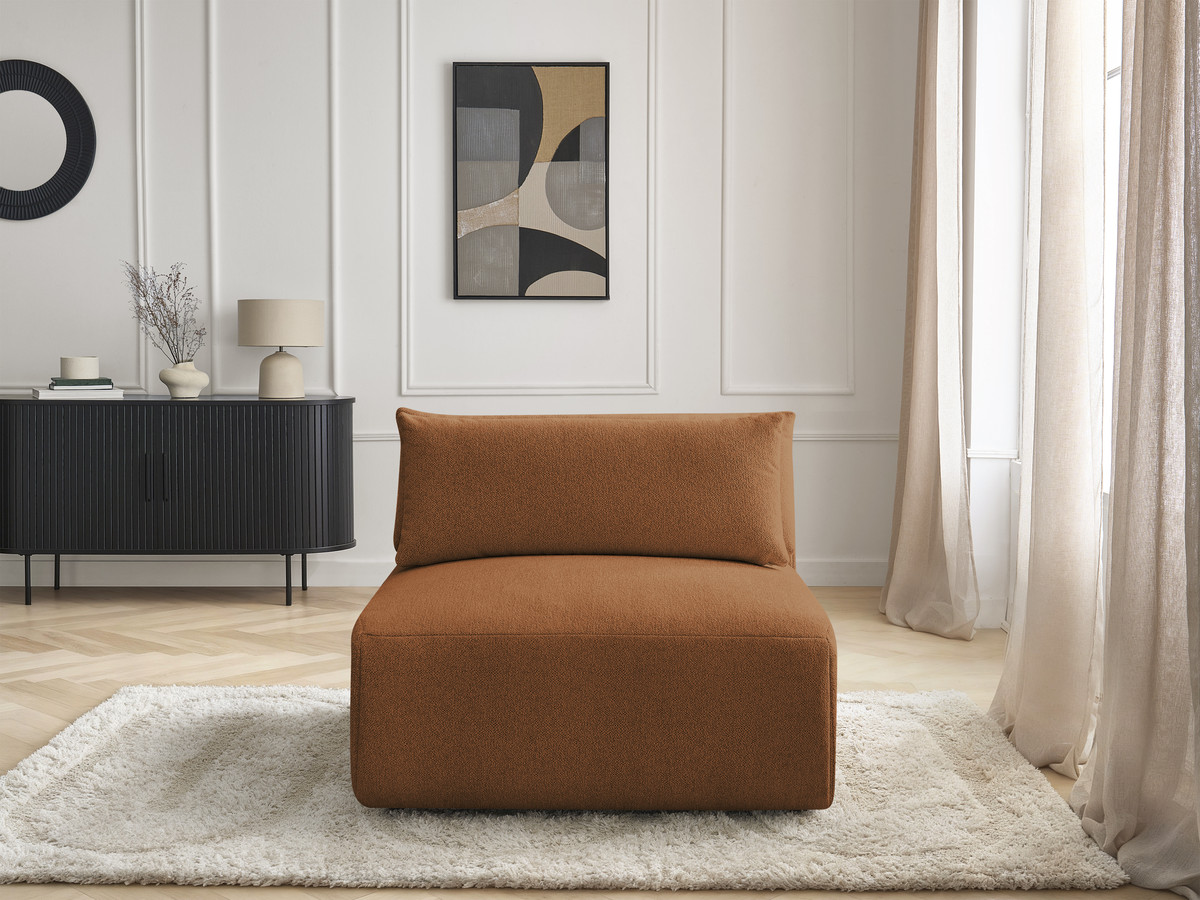 Bobochic Jana Sofamodul 1-Sitzer Melange-Stoff Orange
