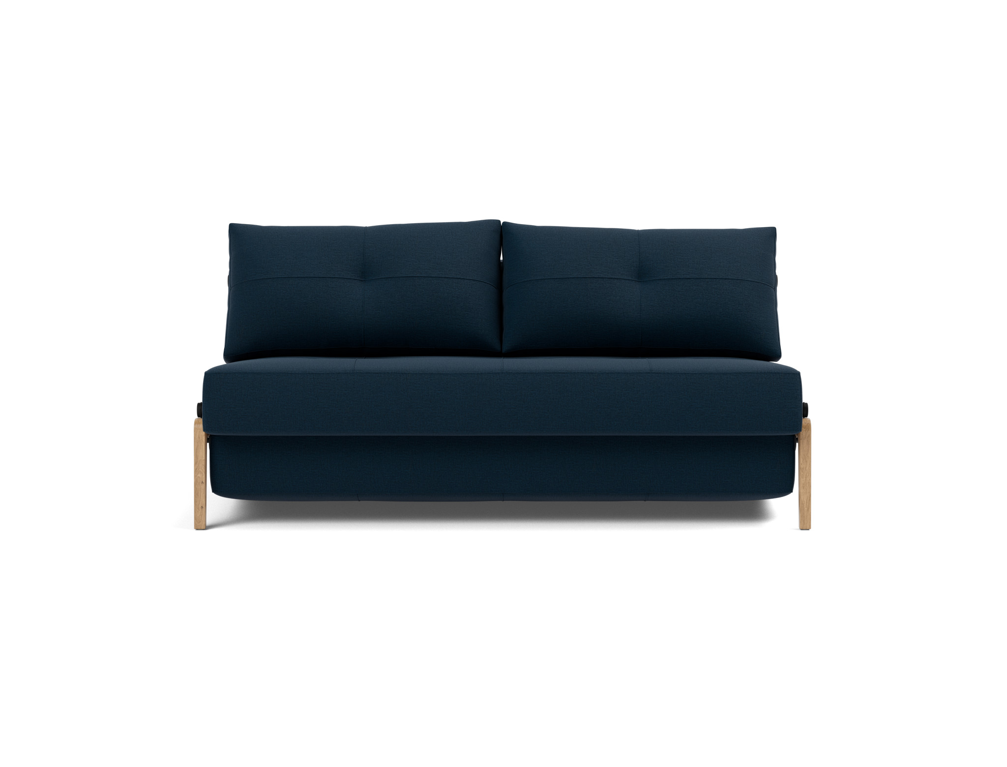 Schlafsofa Cubed 160 Flachgewebe Mixed Dance 528-Blue Beine Eiche