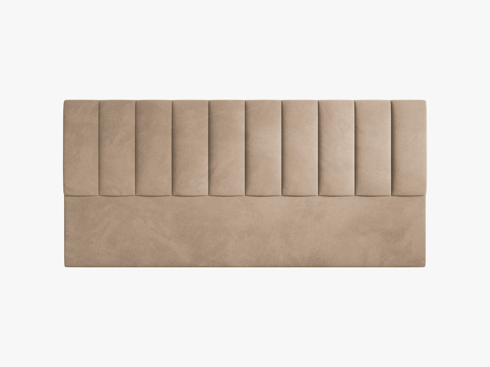 Micadoni Marl Samtiger Kopfteil 140 cm (H 95 cm) Samt Magic Velvet Mandelbeige 200x95