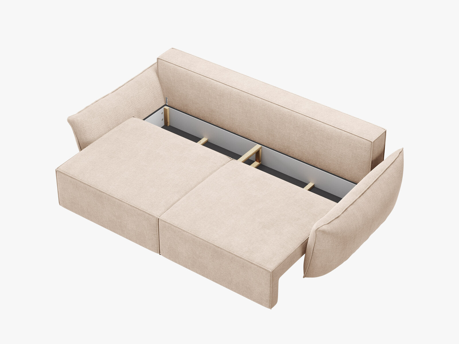 Micadoni Kaelle Sofa Mit Bettfunktion Und Stauraum Chenille Over The Horizon Beige