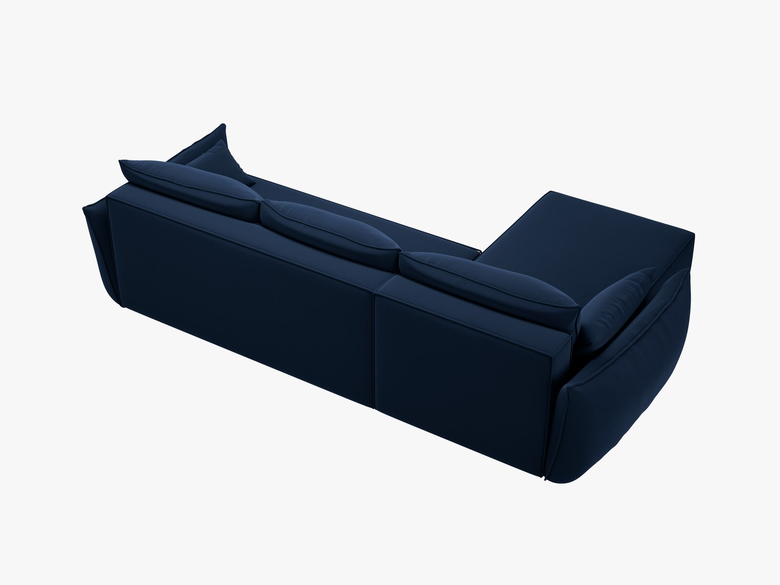 Micadoni Kaelle Ecksofa 4-Sitzer mit Schlaffunktion Rechts Samt Bluvel Königsblau