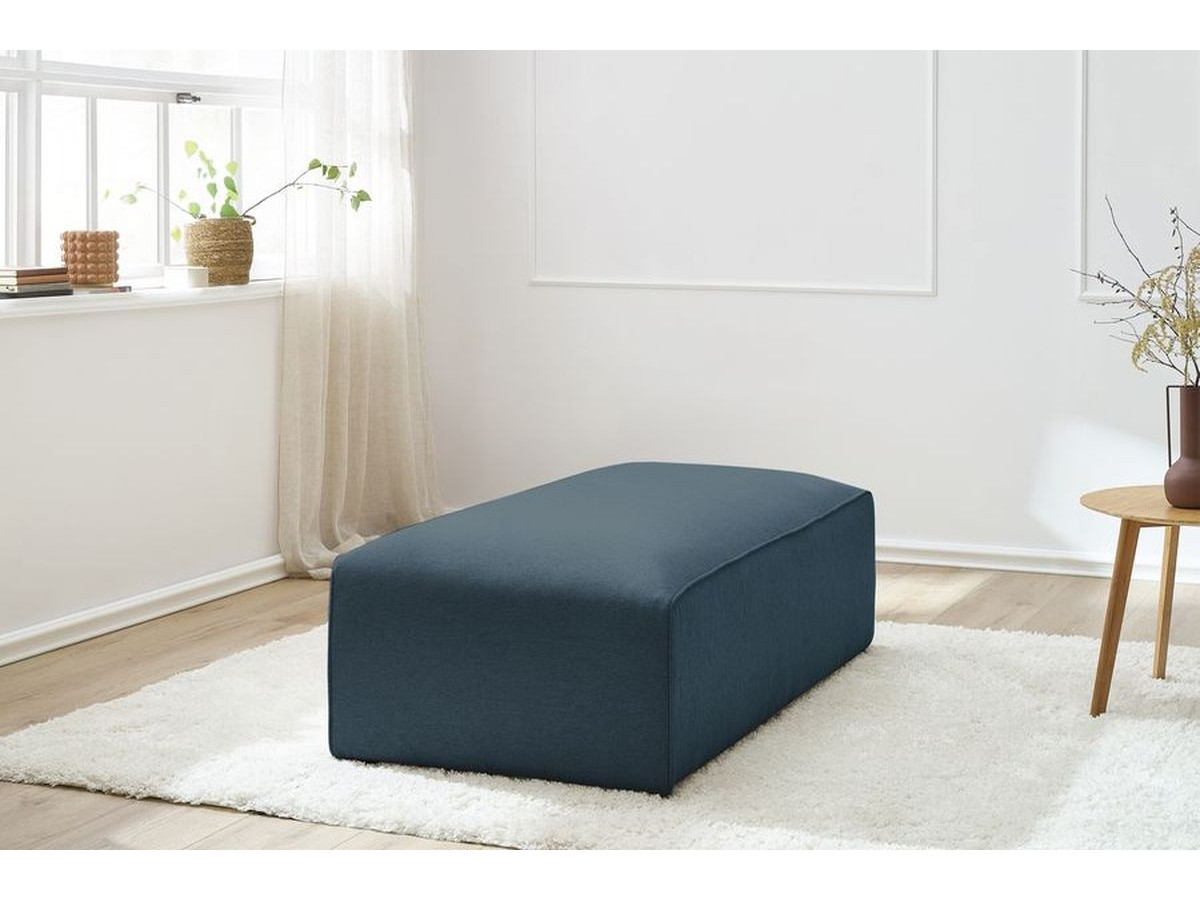 Bobochic Megeve Pouf Melange-Stoff Dunkelblau