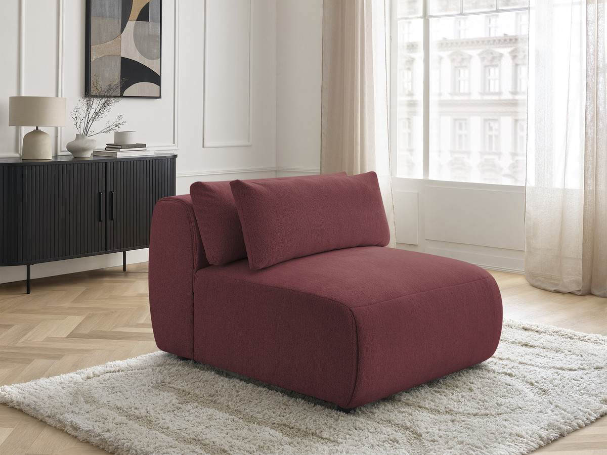 Bobochic Jana Sofamodul 1-Sitzer Melange-Stoff Rot