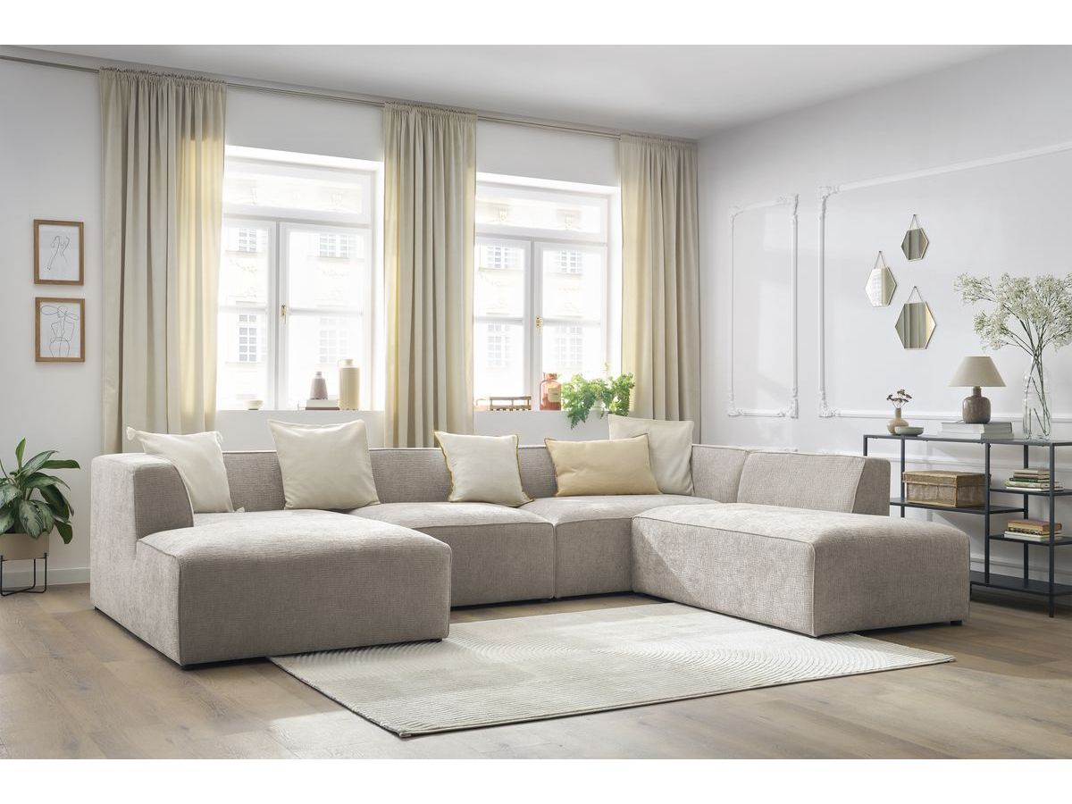 Bobochic Megeve Wohnlandschaft Strukturstoff Beige Ecke links