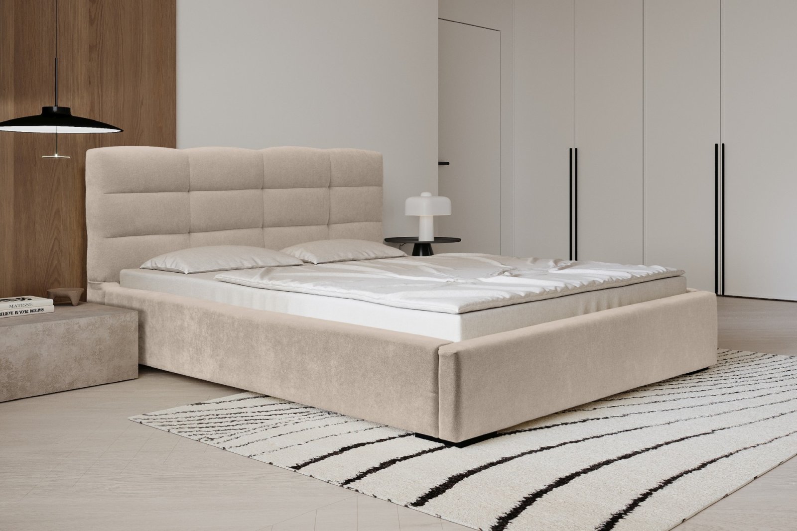 Polsterbett Navo Chenille 140x200 mit Metallrahmen Ditra-New 20