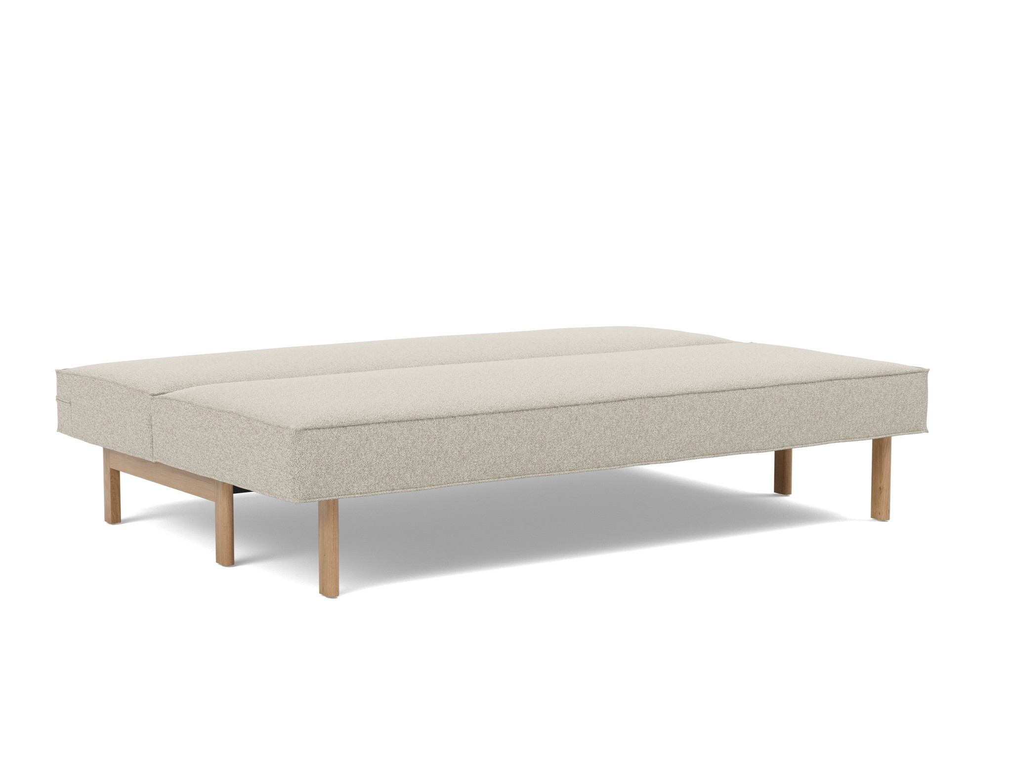 Schlafsofa Sly Boucle Skandi 539-Beige Beine Eiche