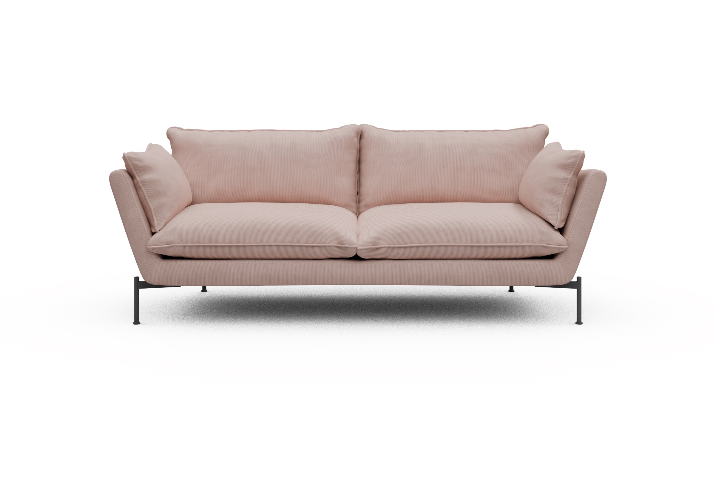 Skandi Home Sofa Anton PREMIUM 3-Sitzer Cordufine-Blush moebelfaktor