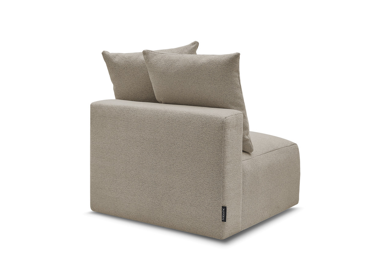 Bobochic Voltaire Sofamodul 1-Sitzer 90 × 100 cm Melange-Stoff Taupe