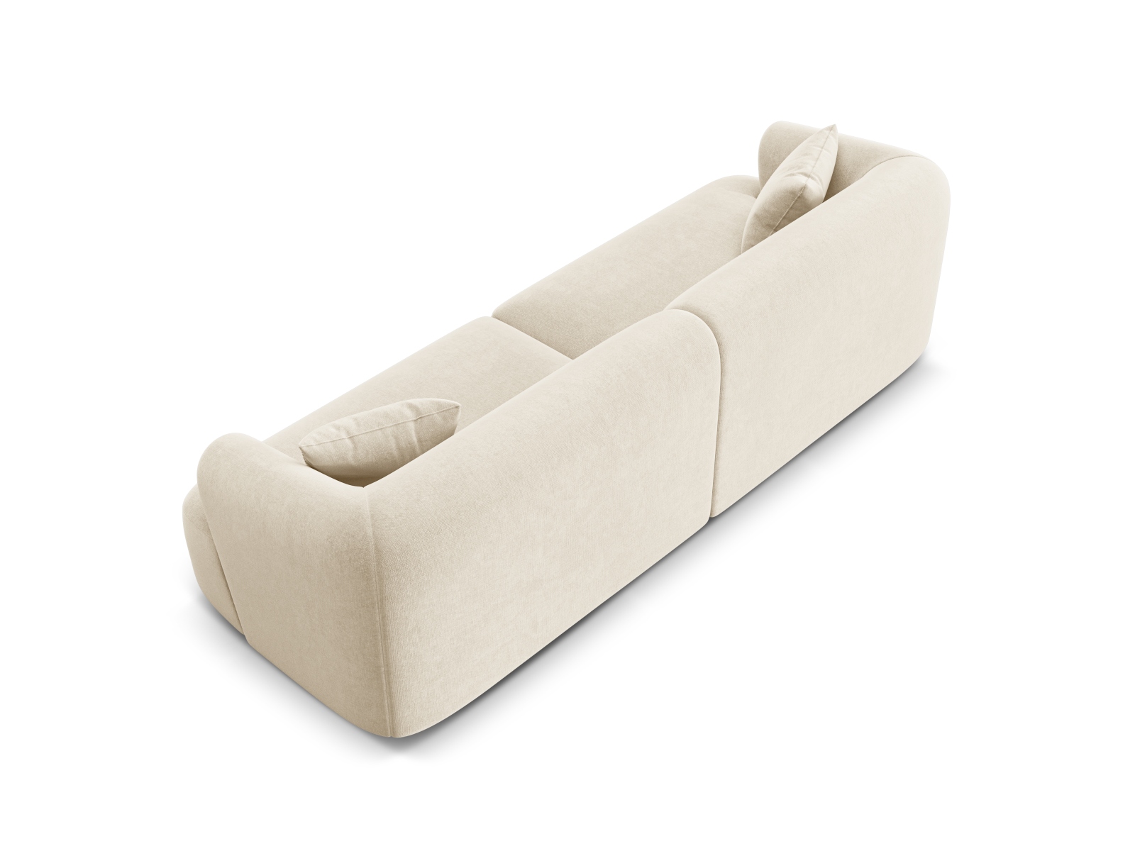 Cosmopolitan Design Sofa Campi 4-Sitzer Samt Vogue Helles Beige