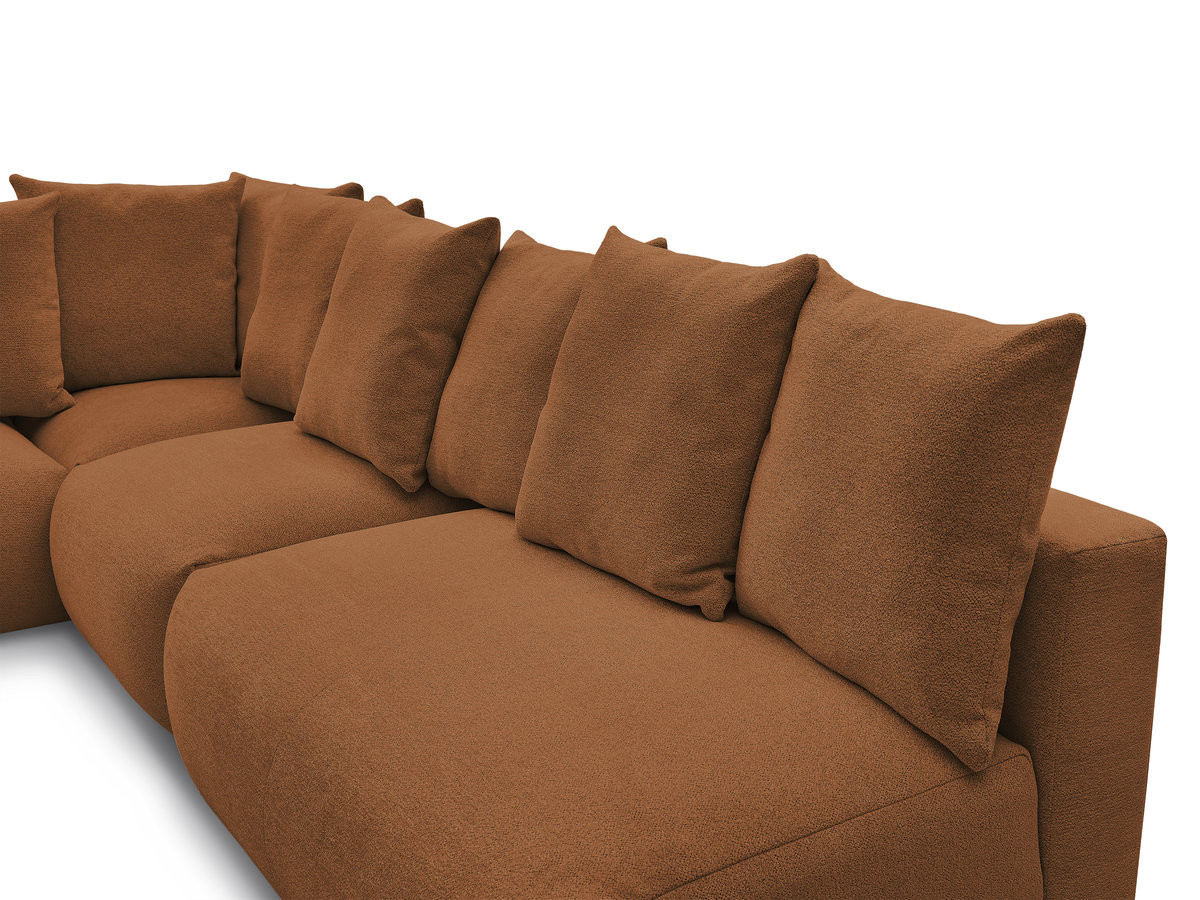 Bobochic Voltaire Ecksofa 322 × 268 cm Melange-Stoff Orange Ecke links