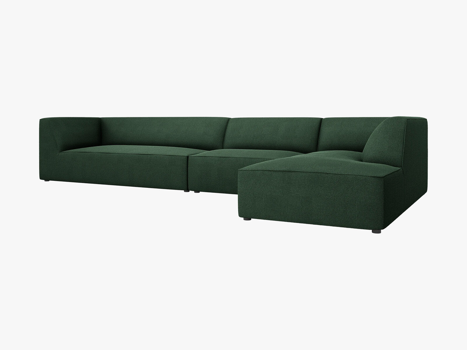 Micadoni Ecksofa Ruby 5-Sitzer Rechts Strukturierter Stoff Ottawa Grün
