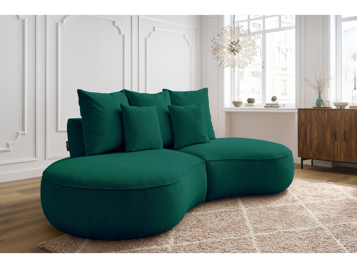 Bobochic Saint-germain Sofa 3-Sitzer Strukturstoff Grün