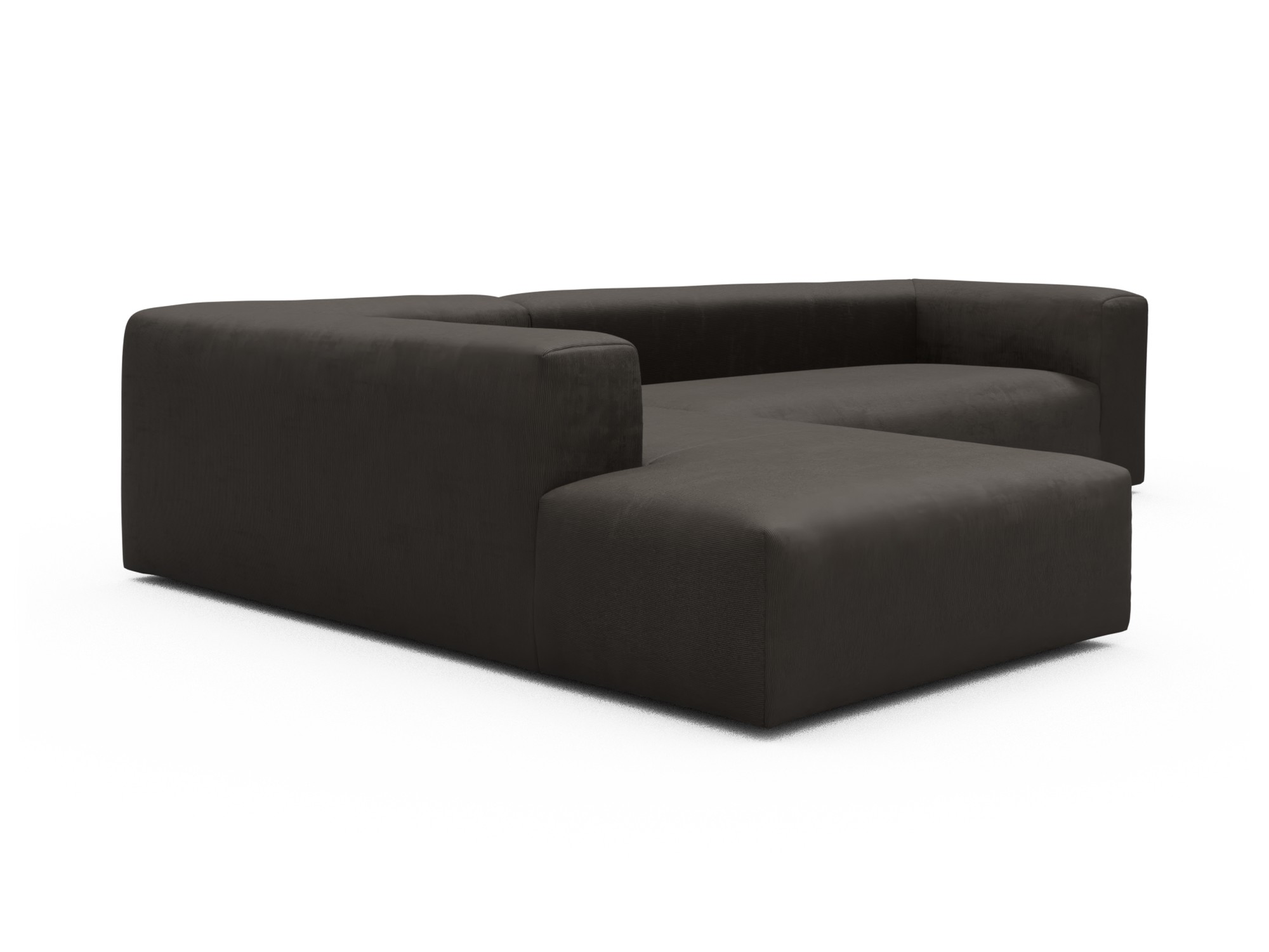 Skandi Home Ecksofa Fred Relax-Ecke links mit 2,5-Sitzer Cordufine-Taupe moebelfaktor