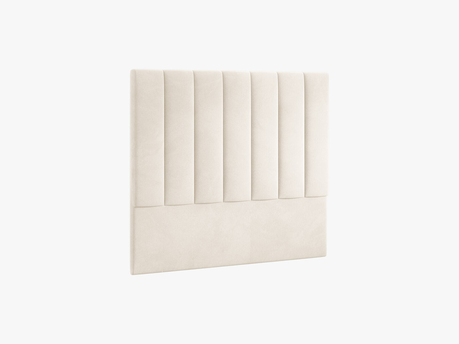 Micadoni Marl Samtiger Kopfteil 140 cm (H 120 cm) Samt Magic Velvet Elfenbein 140x120