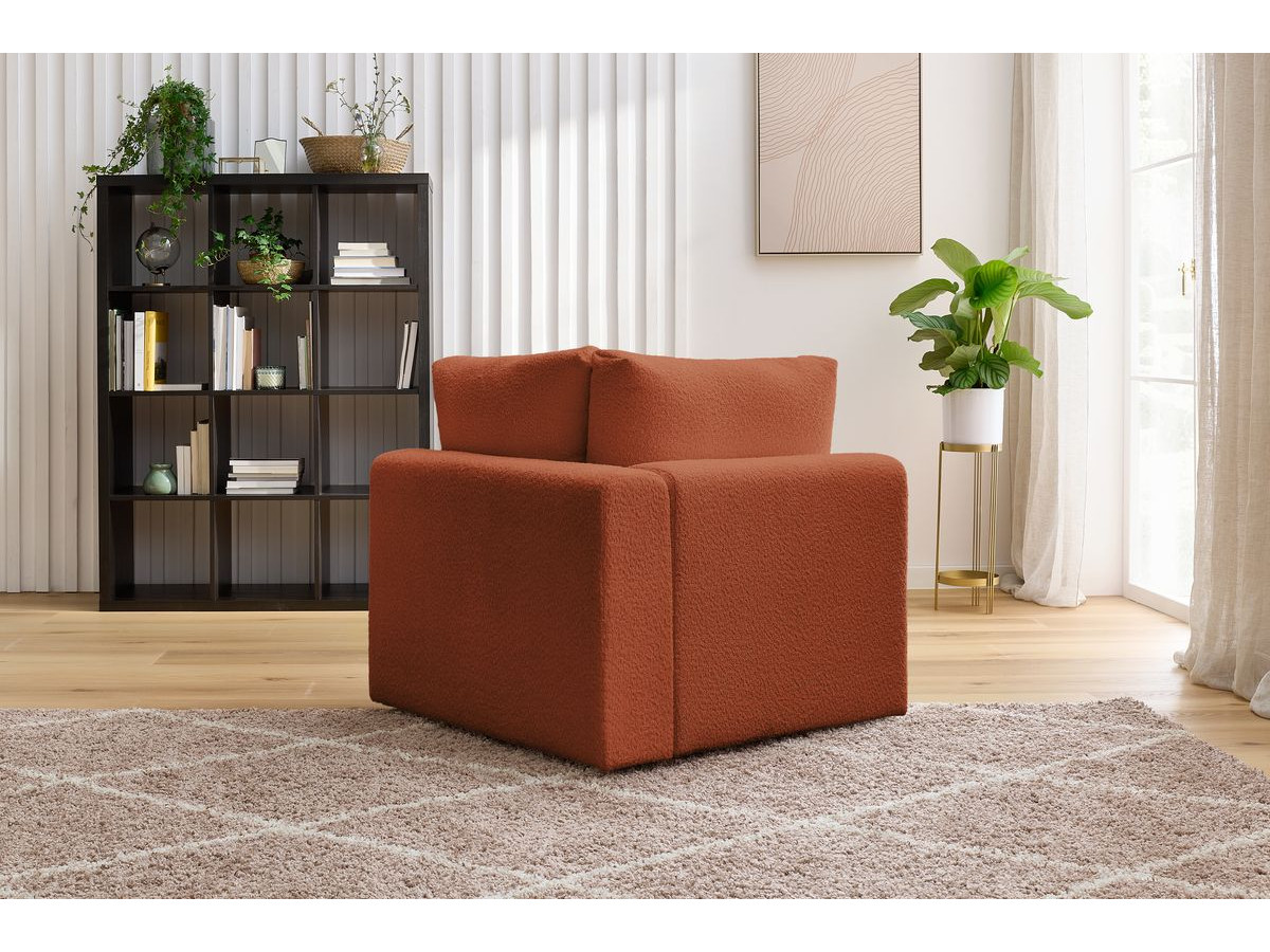 Bouclé-Stoff · Orange