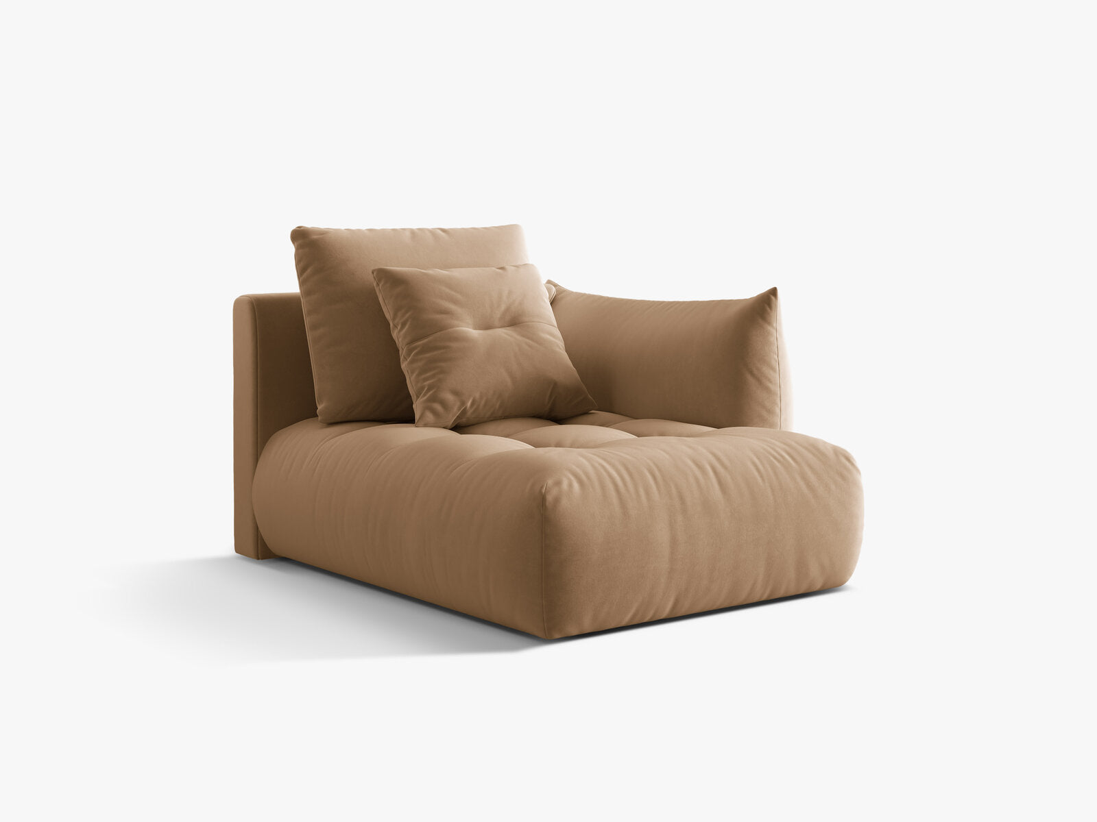 Micadoni Bloom Chaiselongue Rechts Samt Casino Mandelbeige