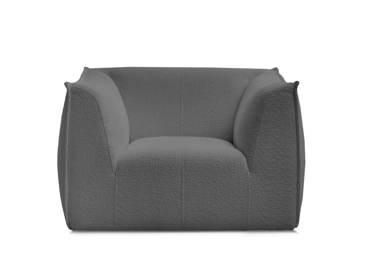 Bobochic Giorgia Sessel Bouclé-Stoff Dunkelgrau