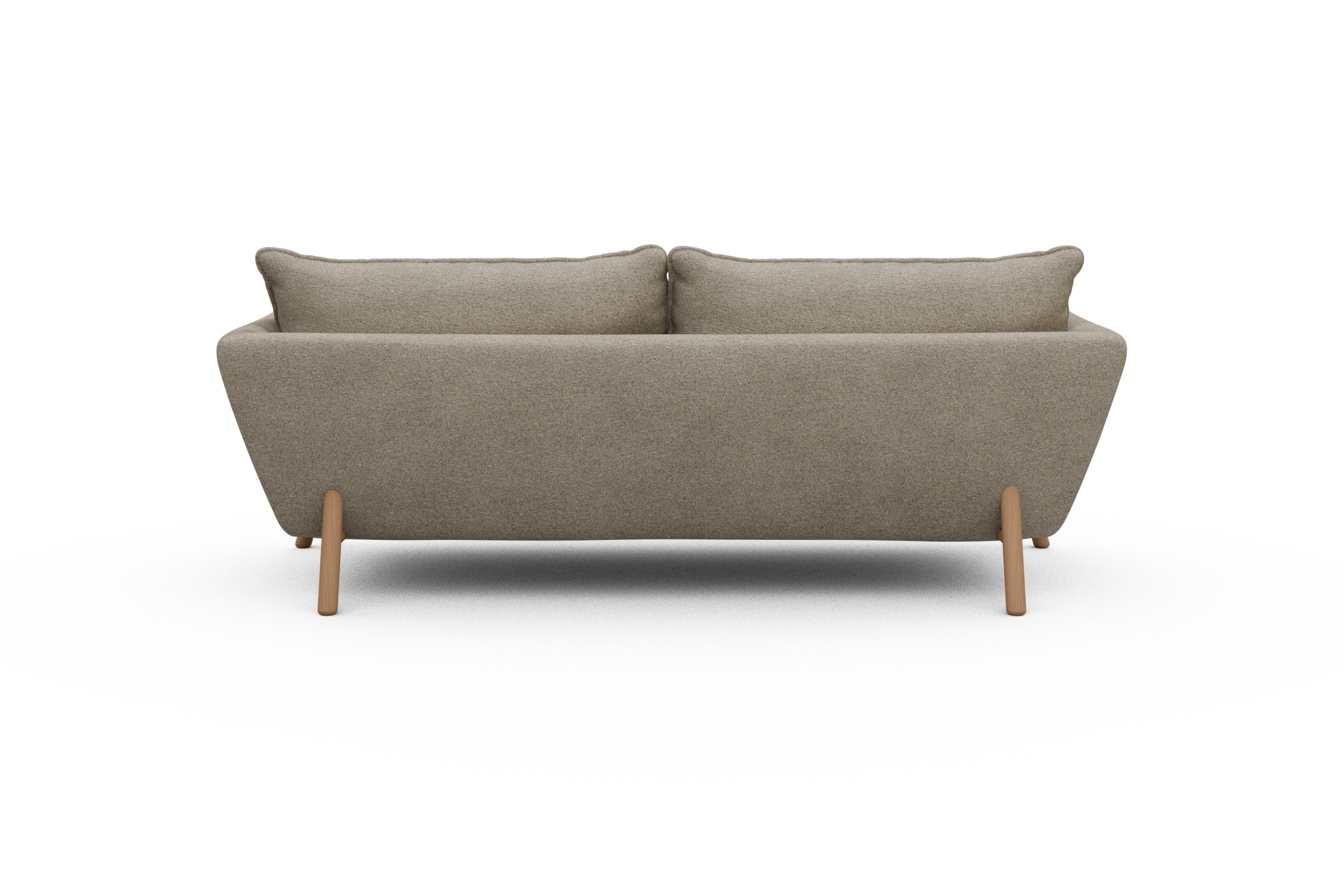 Sofa Emil PREMIUM 3-Sitzer Beinfarbe Eiche Natur Boucle-Beige
