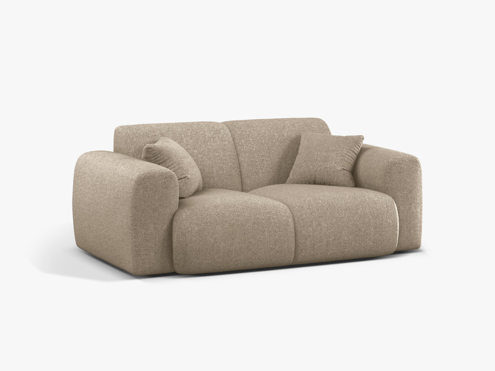 Micadoni Sofa Molino 2-Sitzer Chenille Eden Dunkelbeige