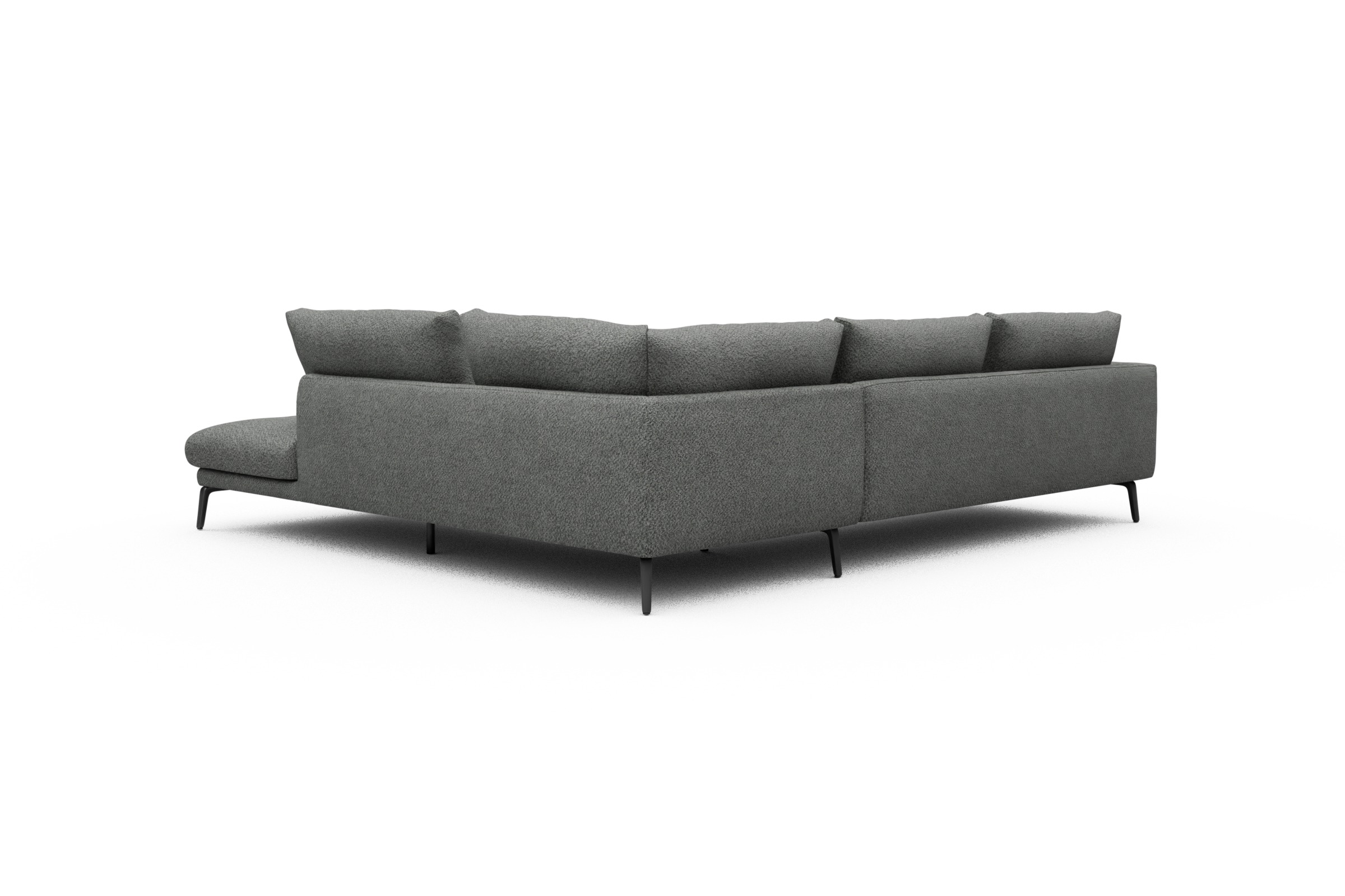Ecksofa Karl Relax-Ecke rechts mit 2,5-Sitzer Vanora-Warm-Grey