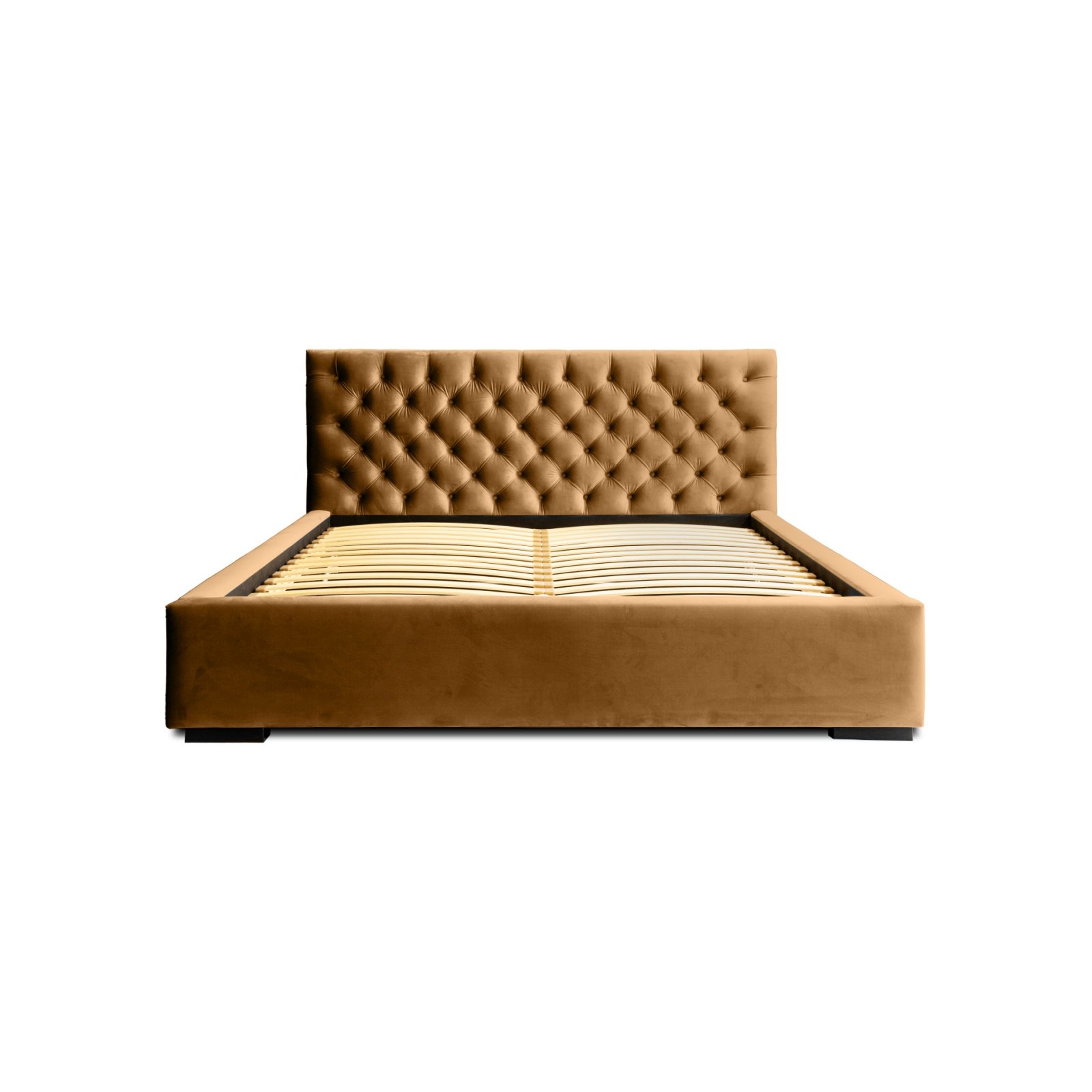 Polsterbett Sento-I Samtstoff 140x200 mit Holzrahmen Magic Velvet 2214