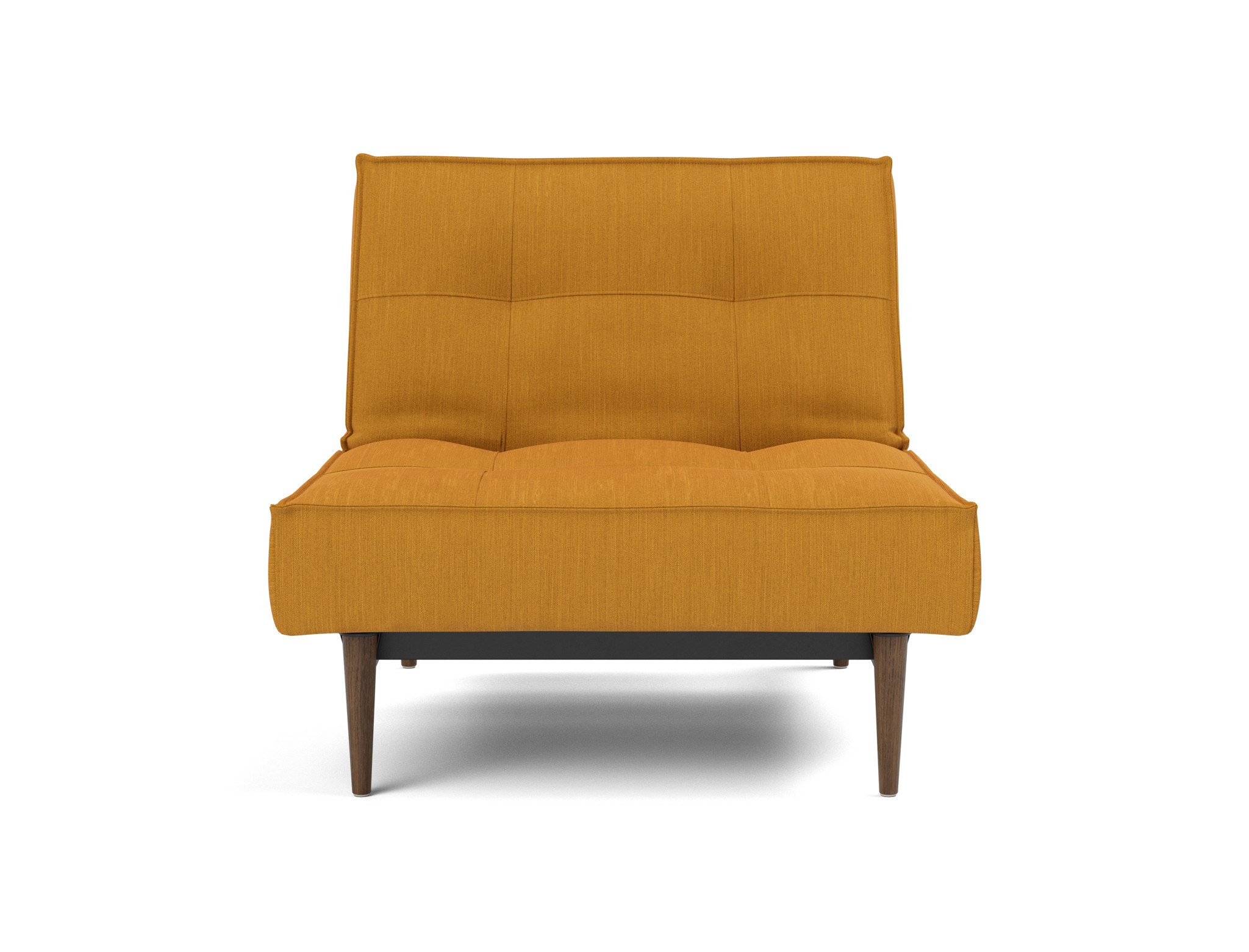 Sessel Splitback Flachgewebe Elegance 507-Burned-Curry Beine Styletto Eiche dunkel