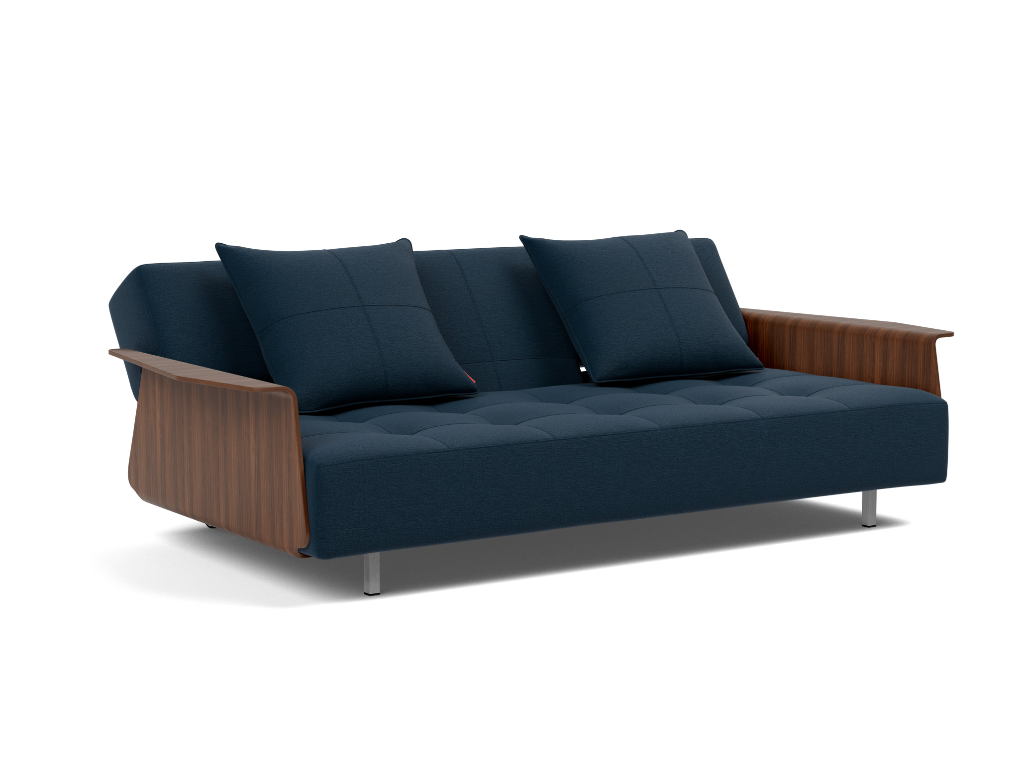 Schlafsofa Long Horn D.E.L. mit Armlehnen Flachgewebe Mixed Dance 528-Blue
