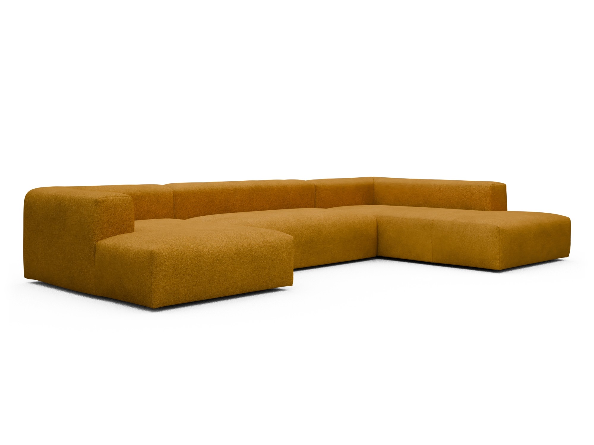 Skandi Home Wohnlandschaft Fred Relax-Ecke rechts mit 2-Sitzer und Chaiselongue links Boucle-Ochre moebelfaktor