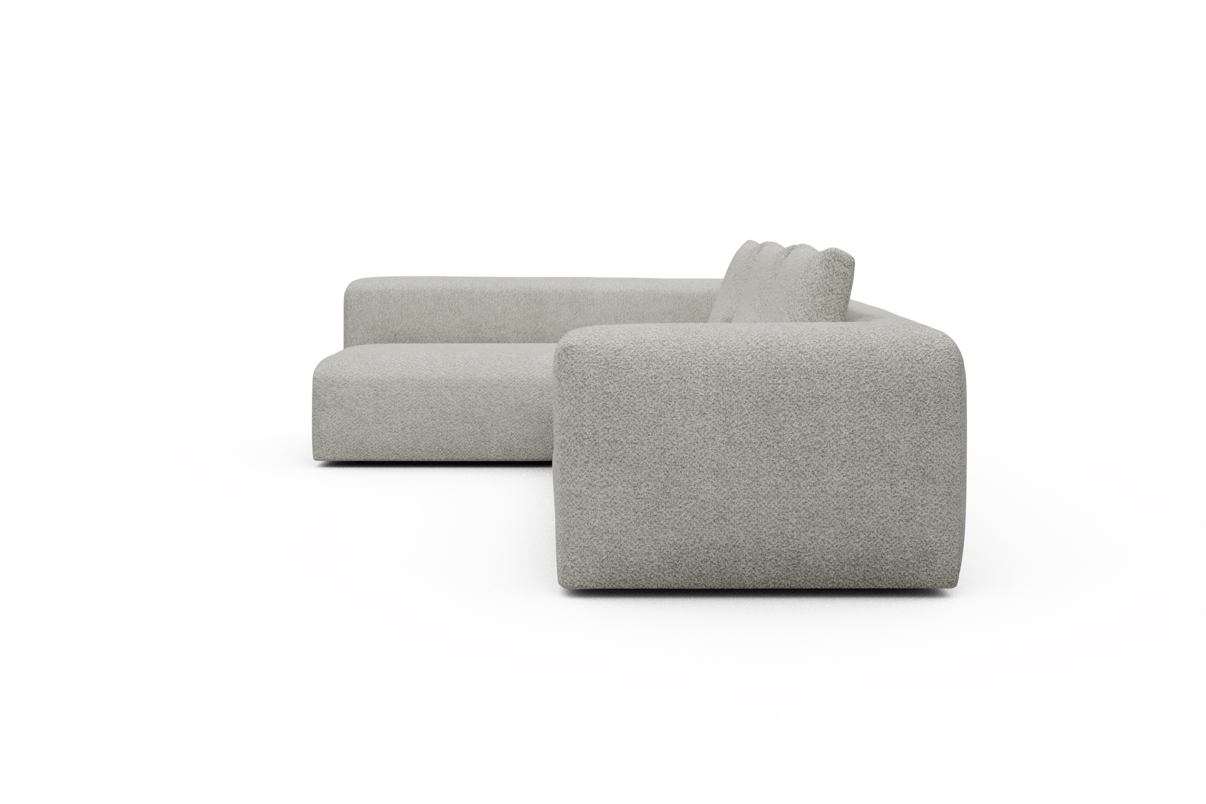 Ecksofa Fred 2x 2,5-Sitzer links offen Vanora-Warm-Sand