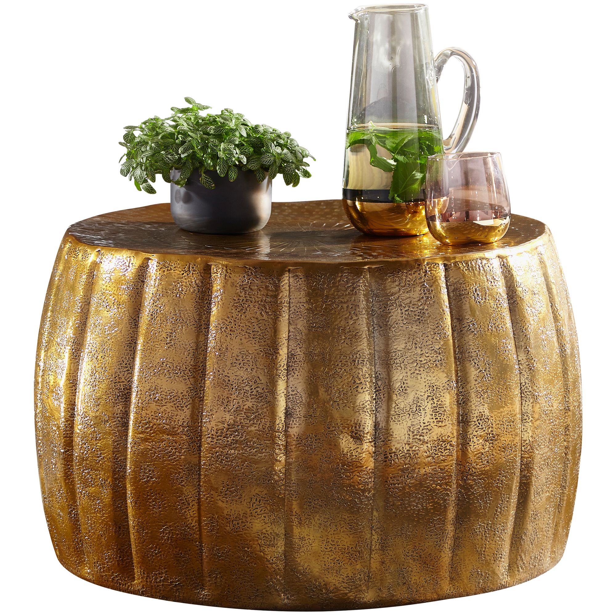 Couchtisch Ansager Aluminium Gold Ø 60 cm