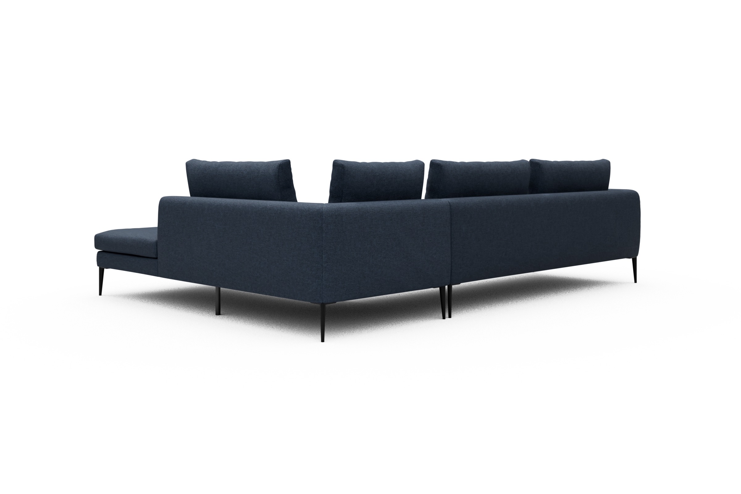 Ecksofa Paul Relax-Ecke links mit 3-Sitzer Sama-Deep-Blue