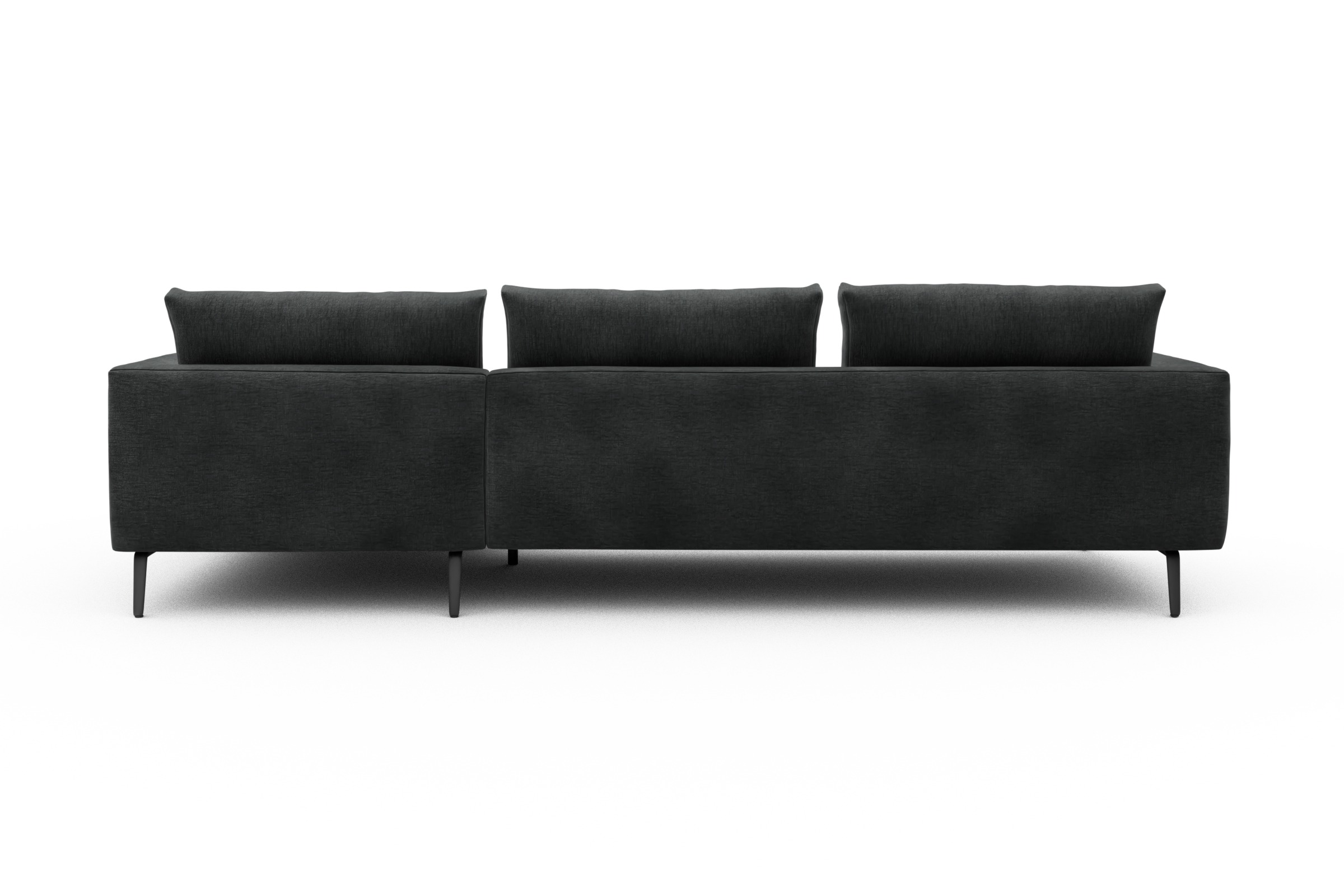 Ecksofa Karl Chaiselongue rechts mit 2,5-Sitzer Smooth-Deep-Warm-Grey