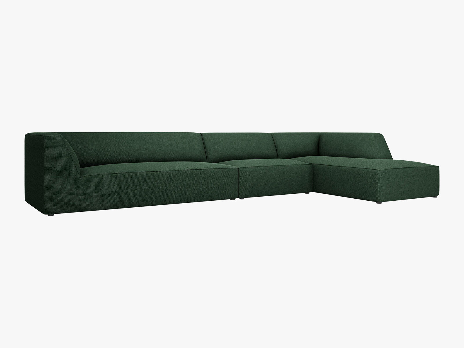 Micadoni Ecksofa Ruby 5-Sitzer Rechts Strukturierter Stoff Ottawa Grün