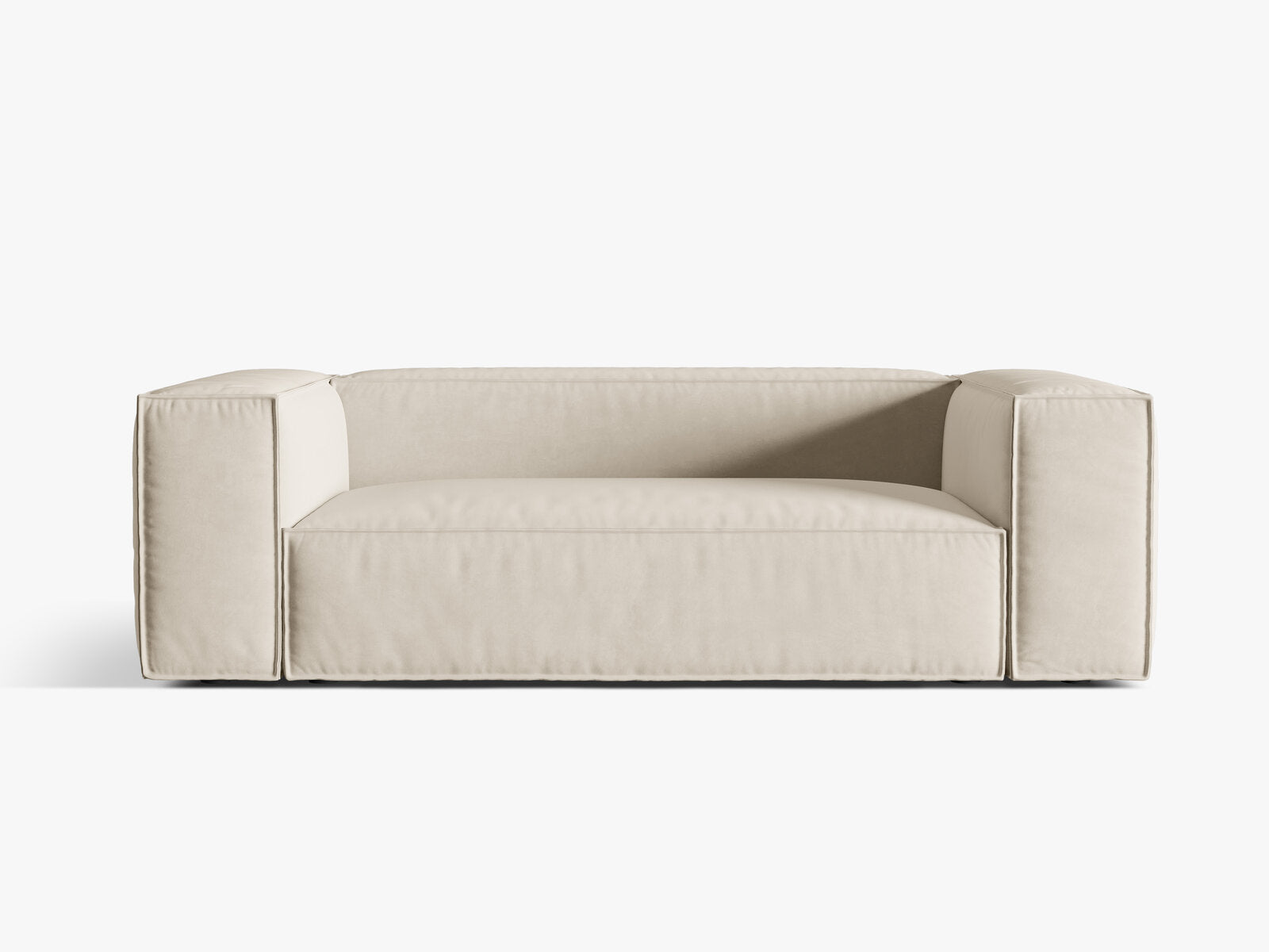 Micadoni Sofa Nuria 3-Sitzer Samt Beige